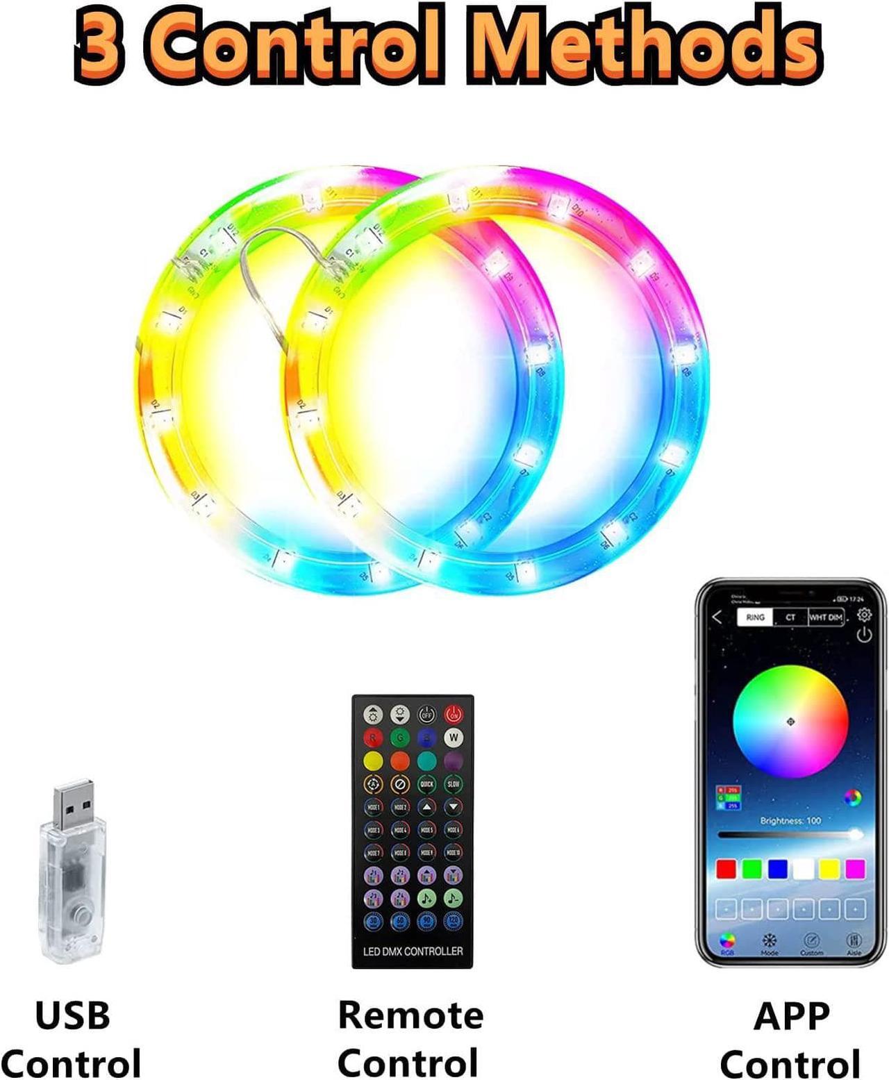 Alt view image 2 of 7 - IMOFEE RGB LED Light Strip for PS5 Console Playstation 5 Accessories, Music Sync with 8 Colors 400+ Lighting Effects, DIY Decoration for PS5 Assecories Control Methods(USB/APP/IR Remote)