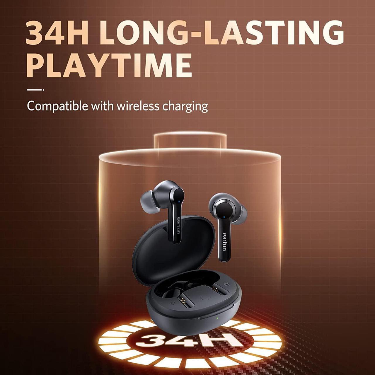 Alt view image 6 of 7 - EarFun Air Pro 2 Wireless Earbuds, [2023 Version] Hybrid Active Noise Cancelling Wireless Earphones, Bluetooth 5.2 Headphones with 6 Mics, in-Ear Detection, App for Custom EQ, Wireless Charging, 34Hrs