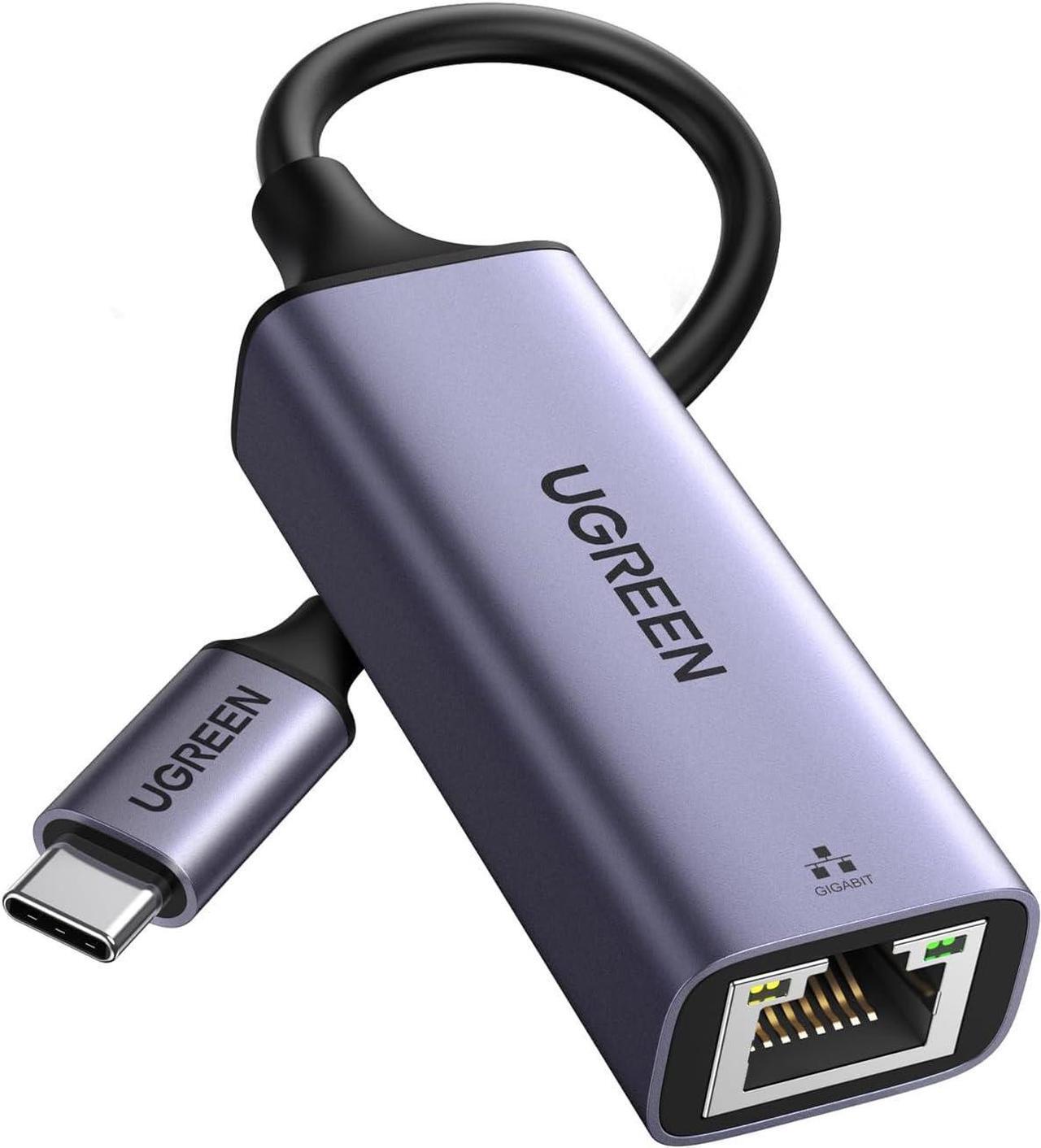 Main image of UGREEN USB C to Ethernet Adapter, Gigabit RJ45 to USB 3.0 Type-C (Thunderbolt 3) Ethernet LAN Network Adapter, Compatible with MacBook Pro, iPad Pro, Dell XPS and More