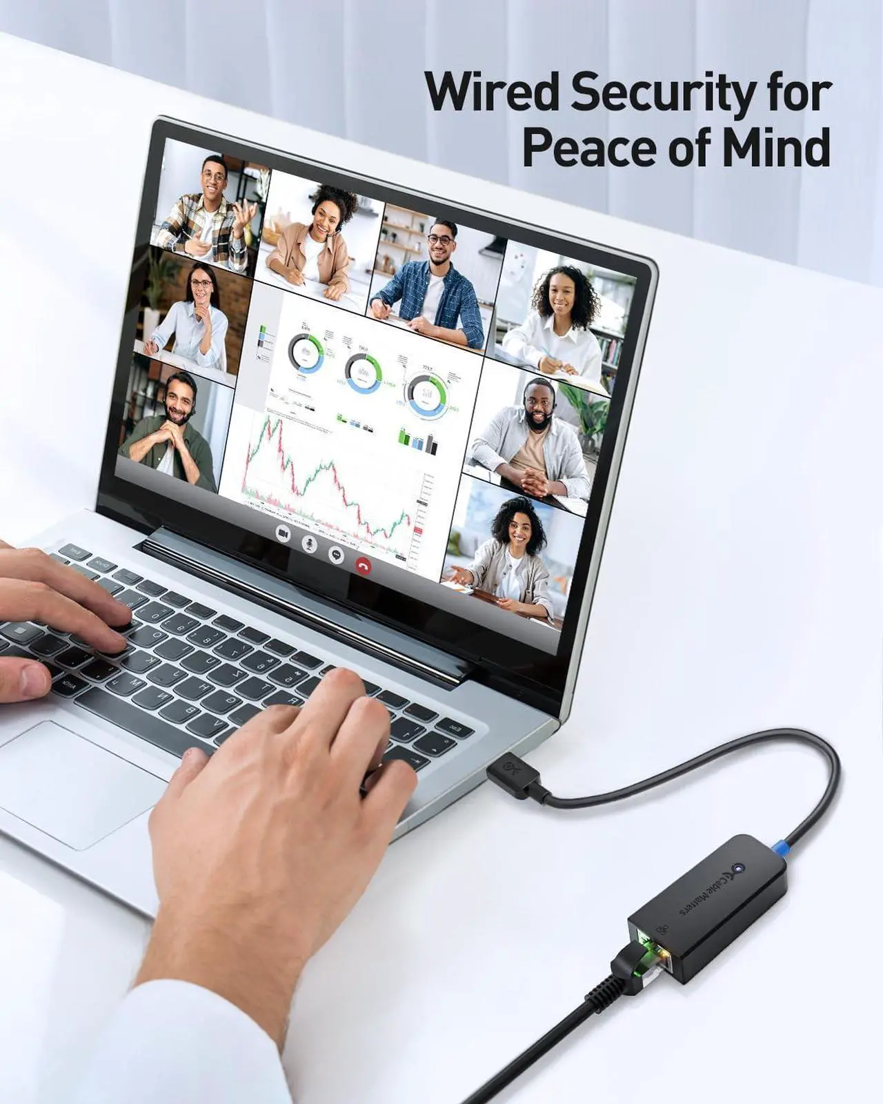 Alt view image 3 of 6 - Cable Matters USB C to 2.5Gb Ethernet Adapter, USB-C to 2.5 Gigabit Ethernet, 2.5Gb USB C Network Adapter - Compatible with Thunderbolt 5/4 for MacBook, Not Work with Mac Mini