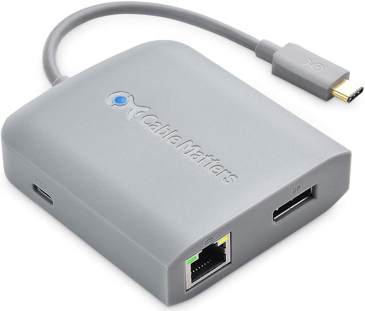 Main image of [Works with Chromebook Certified] Cable Matters USB C Hub Multiport Adapter with 4K DisplayPort, 2X USB 2.0, 100Mbps Fast Ethernet, and 60W PD
