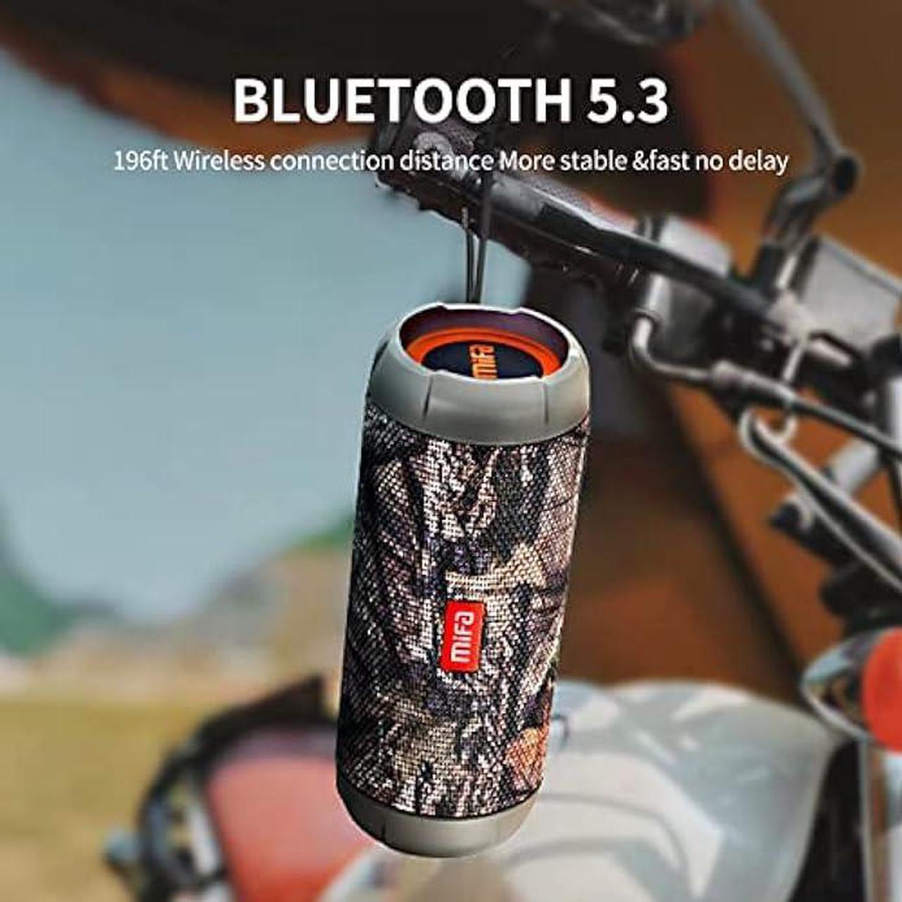 Alt view image 4 of 6 - MIFA WildRod Portable Bluetooth Speaker with Lights, Micro SD Card Slot, 30W, Camouflage