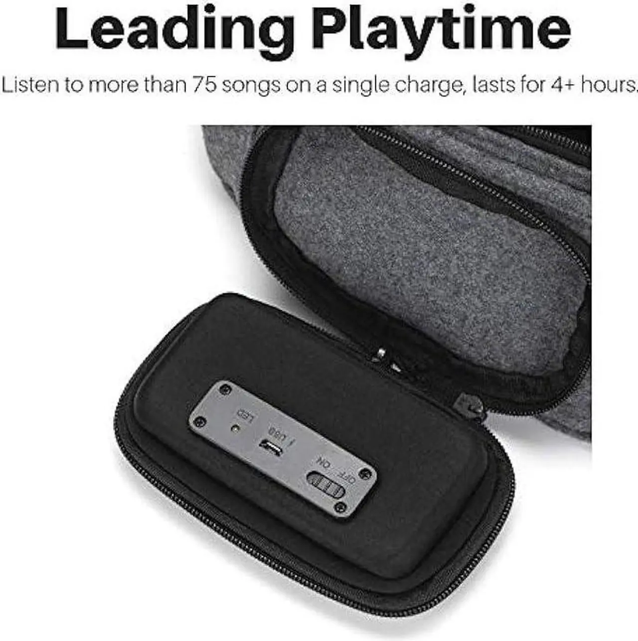Alt view image 5 of 6 - Fannypack with Speakers. Bluetooth Fanny Pack for Parties/Festivals/Raves/Beach/Boats. Rechargeable, Works with iPhone & Android. (Grey, 2023 Edition)