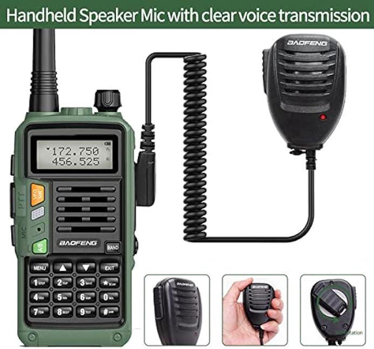 Alt view image 7 of 7 - BaoFeng UV-S9 Plus 8W High Power Tri-Power Portable Two Way Radio with Extra 2200 mAh Battery,USB Charger Cable,Programming Cable,Speaker Mic,18.8inch Tactical Antenna
