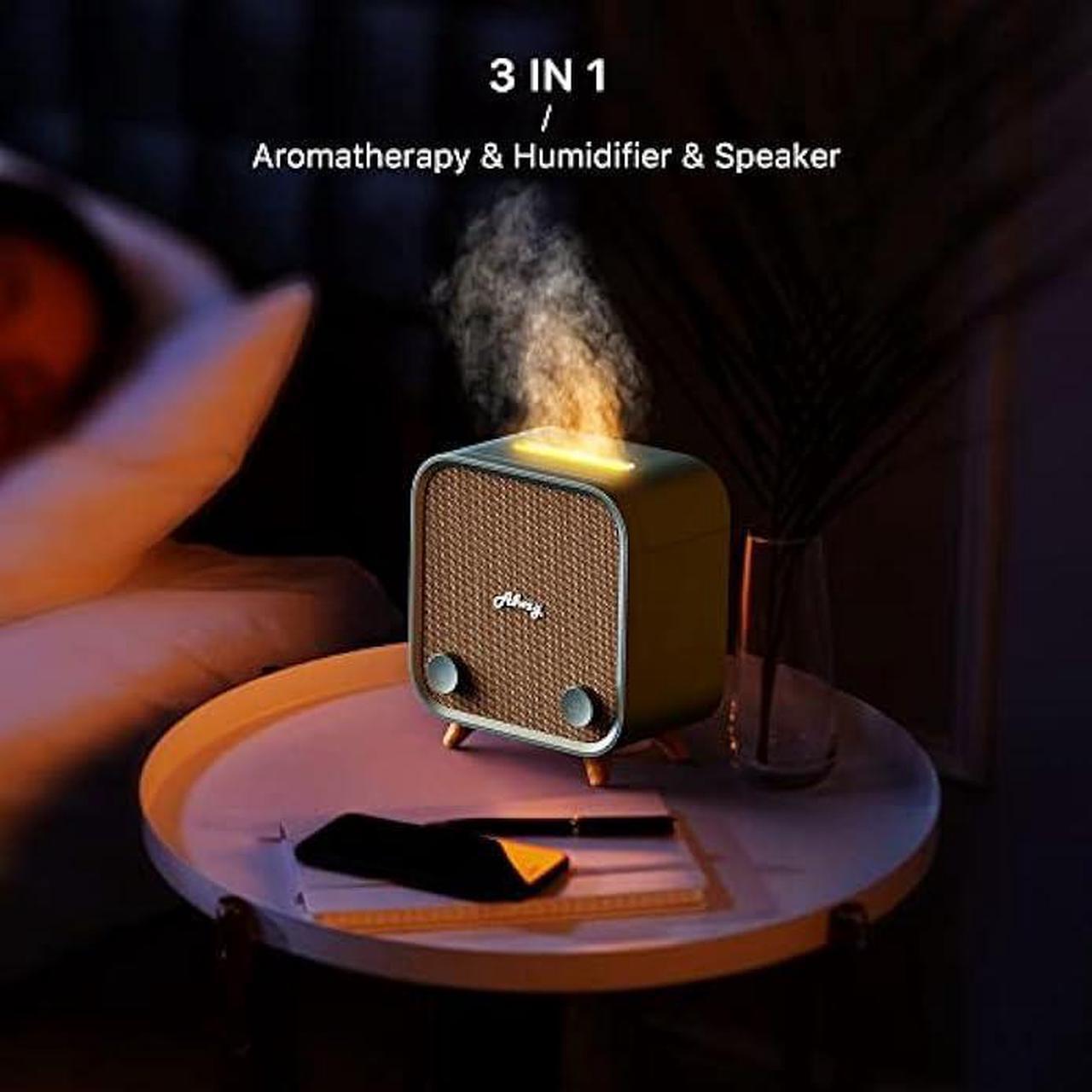 Alt view image 2 of 6 - ALLWAY Essential Oil Diffuser Humidifiers with Bluetooth Speaker, Up to 9 Hours Runtime,230ml Water Tank Capacity,6 Colors Lights Diffusers for Home Large Room Office