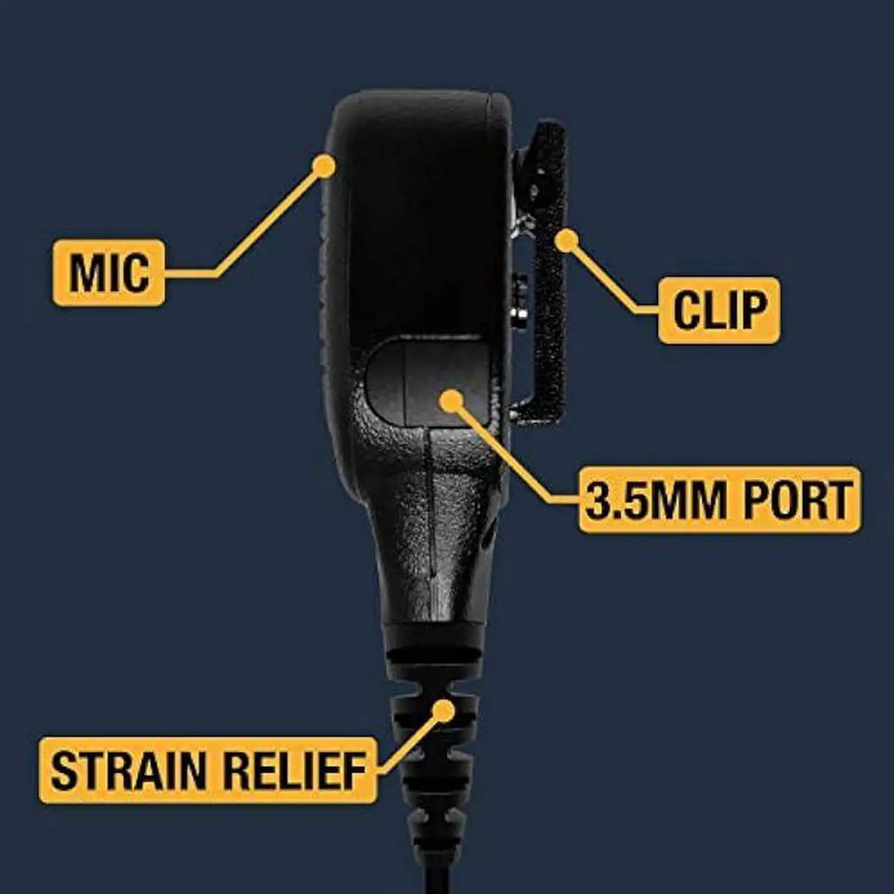Alt view image 3 of 7 - Sheepdog SD20-MT9 Police Remote Shoulder Speaker Microphone, Compatible with Motorola APX 4000 APX 6000 APX 6000XE APX 7000 APX 8000 XPR 7550 and XPR 7550e Two Way Radios