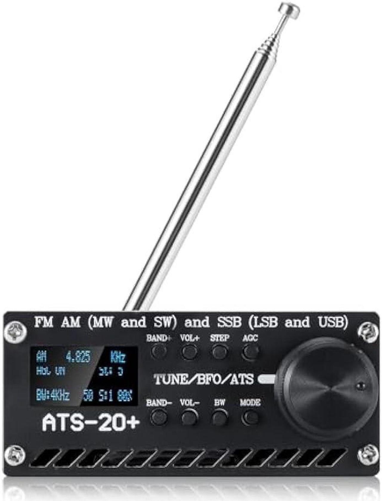 Main image of GOOZEEZOO Si4732 ATS-20+ Portable Shortwave Radio Receiver FM AM (MW SW) LW SSB (LSB USB) All World Band Radio with Antenna, Big Speaker & Best Reception