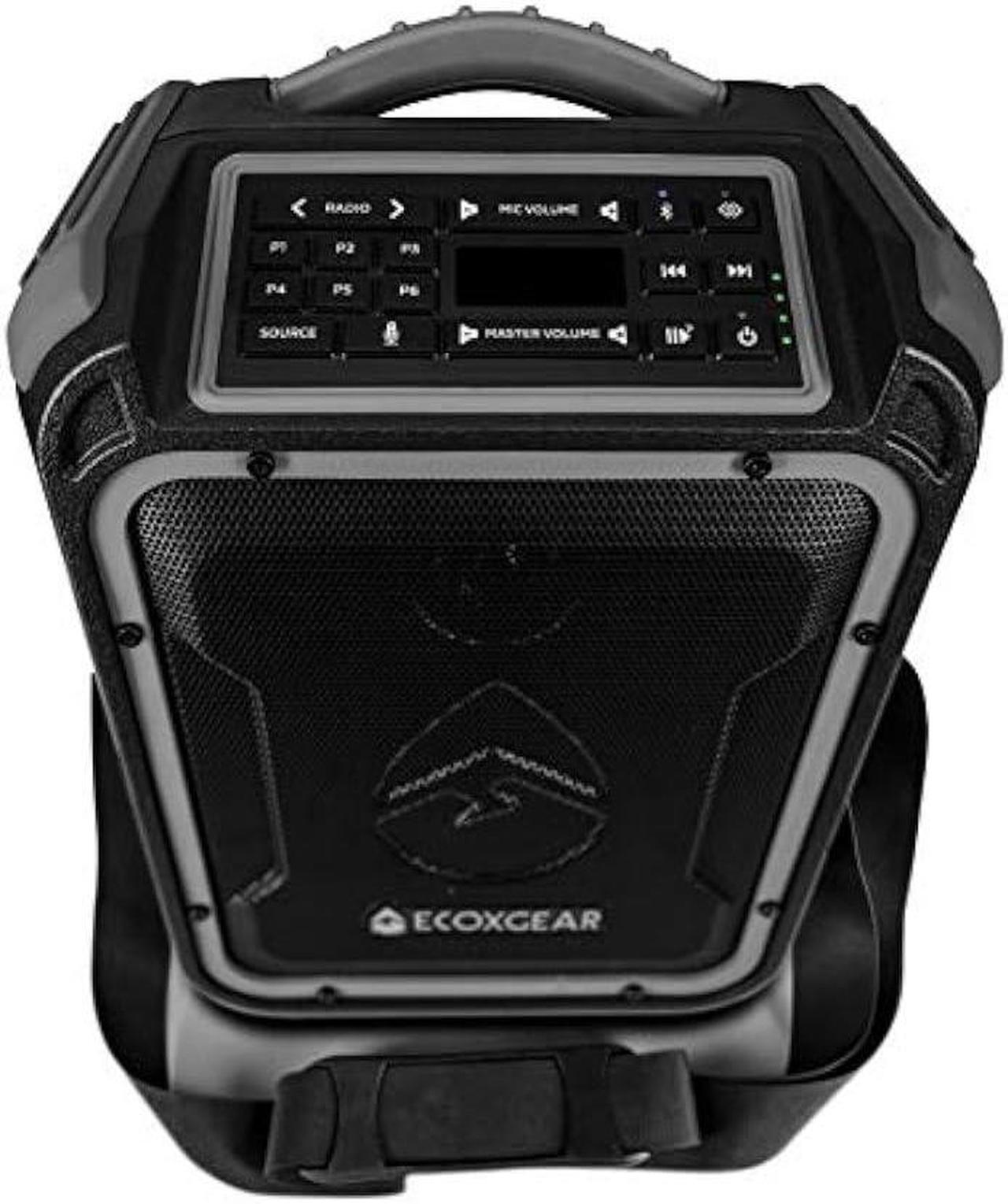 Main image of ECOXGEAR EcoXplorer GDI-EXPLR110 Rugged Waterproof Floating Portable Bluetooth AM/FM Wireless 50 Watt Speaker with Carry Strap (Gray)