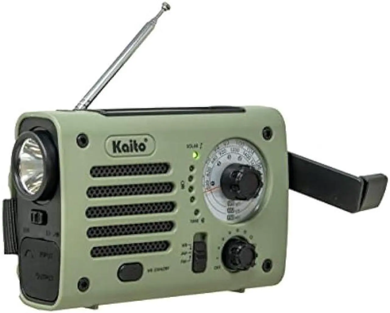 Alt view image 3 of 6 - Kaito KA380 Emergency Radio & Portable Bluetooth Speaker  AM/FM NOAA Weather Radio Rechargeable with Solar Panel and Hand Crank