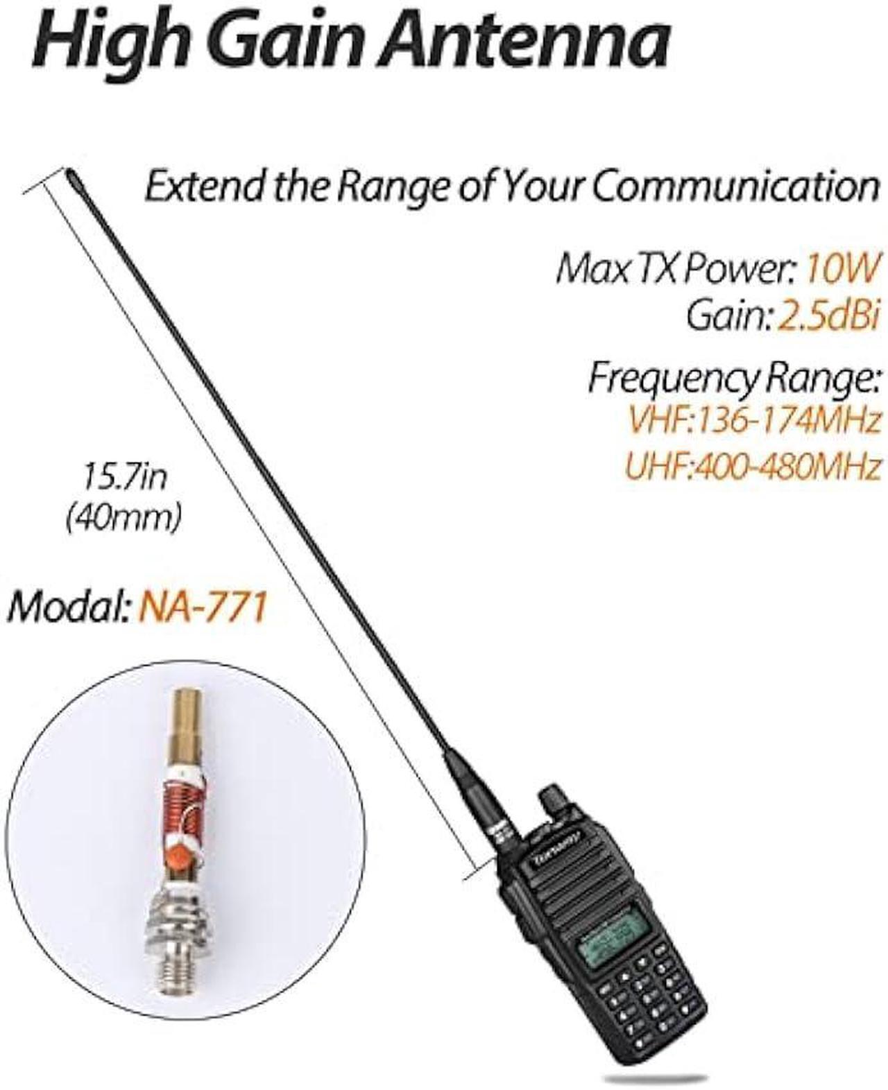 Alt view image 5 of 7 - Ham Radio Walkie Talkie UV-82 Pro Dual Band Two Way Radio with Ham Radio Handheld Speaker Mic and Antenna 2Pack and One USB Programming Cable
