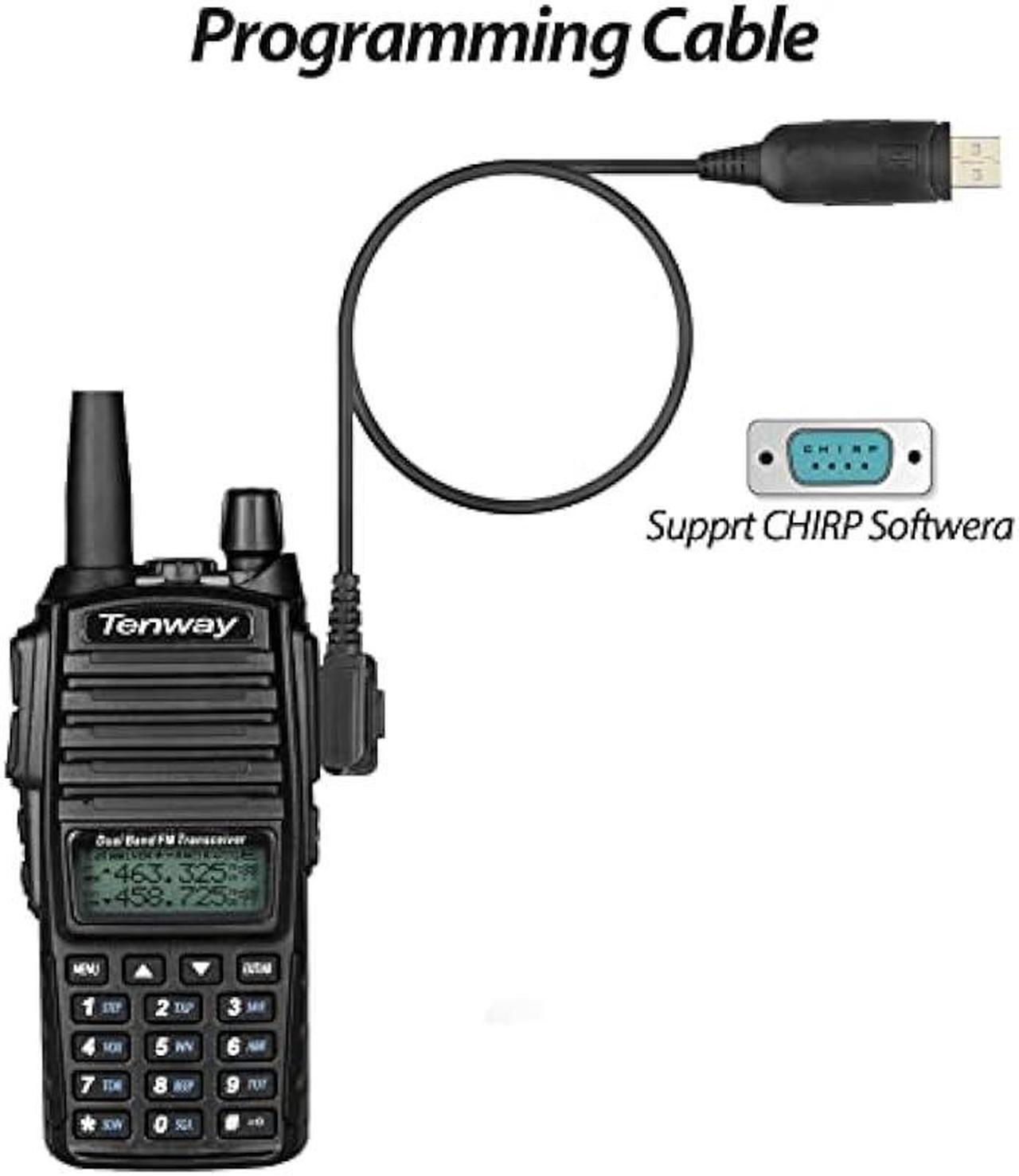 Alt view image 7 of 7 - Ham Radio Walkie Talkie UV-82 Pro Dual Band Two Way Radio with Ham Radio Handheld Speaker Mic and Antenna 2Pack and One USB Programming Cable