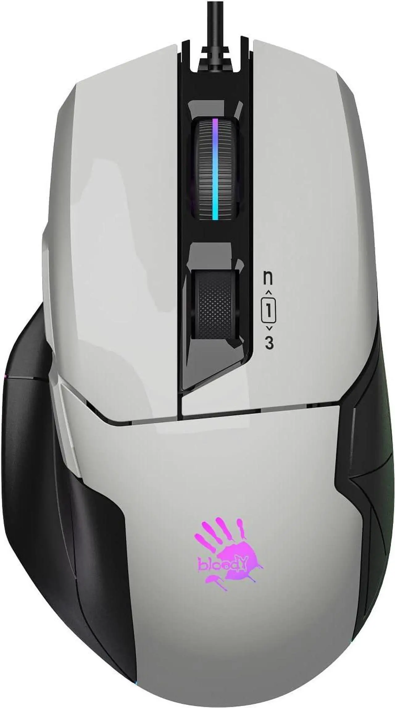 Main image of Bloody Gaming W70 Max Gaming Mouse 10,000 CPI 250 IPS RGB Gaming Mouse Panda White