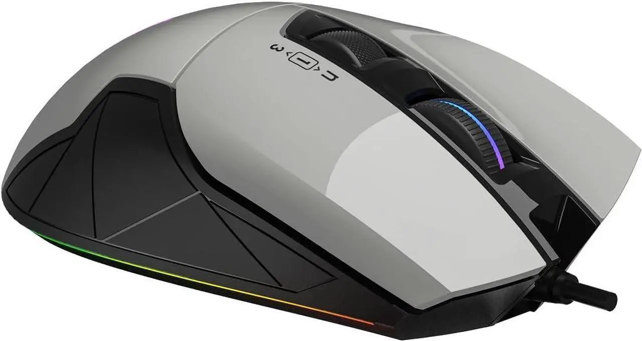 Alt view image 2 of 7 - Bloody Gaming W70 Max Gaming Mouse 10,000 CPI 250 IPS RGB Gaming Mouse Panda White