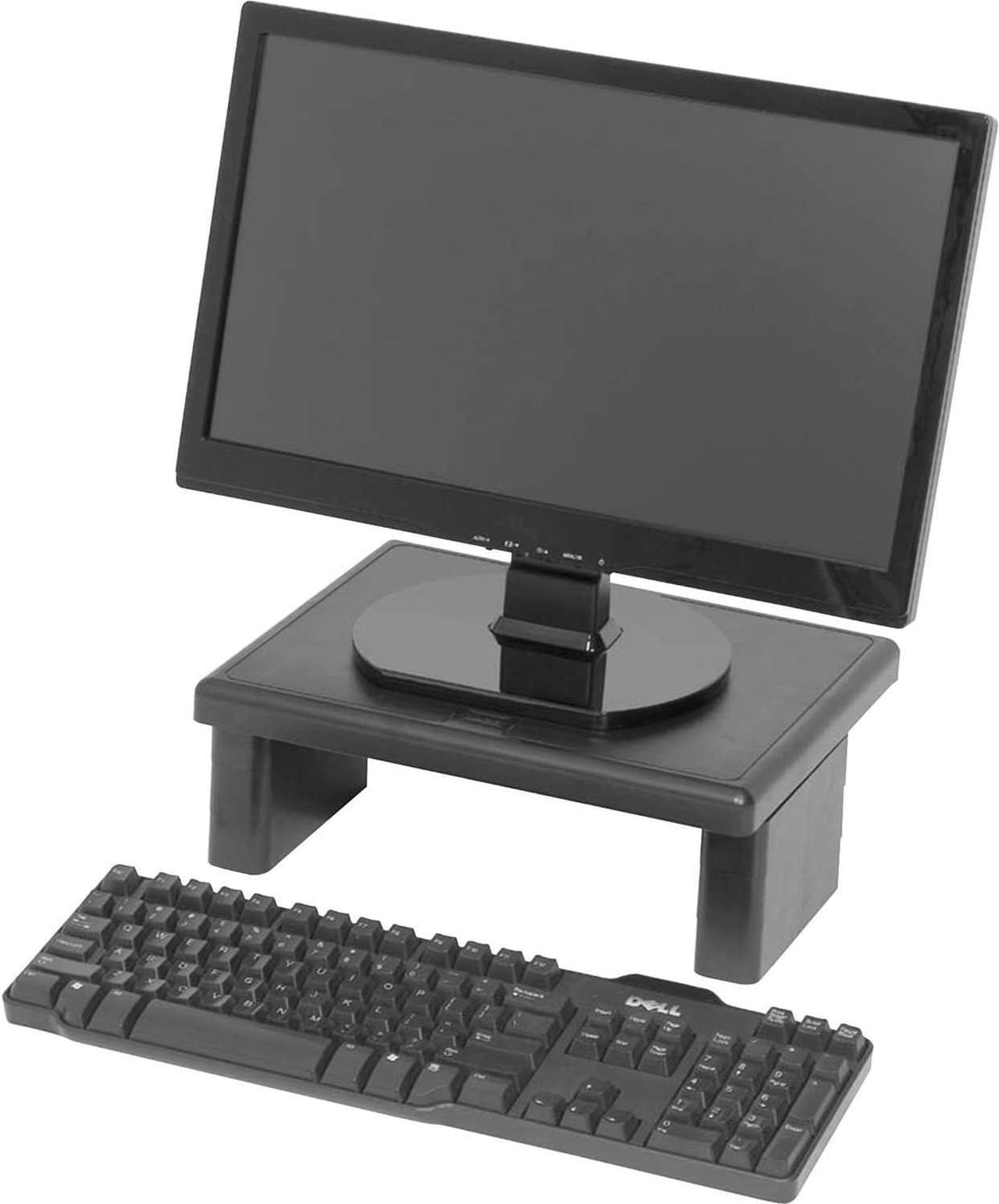 DAC Height Adjustable LCD/TFT Monitor Riser -Up to 66lb LCD Monitor -Black