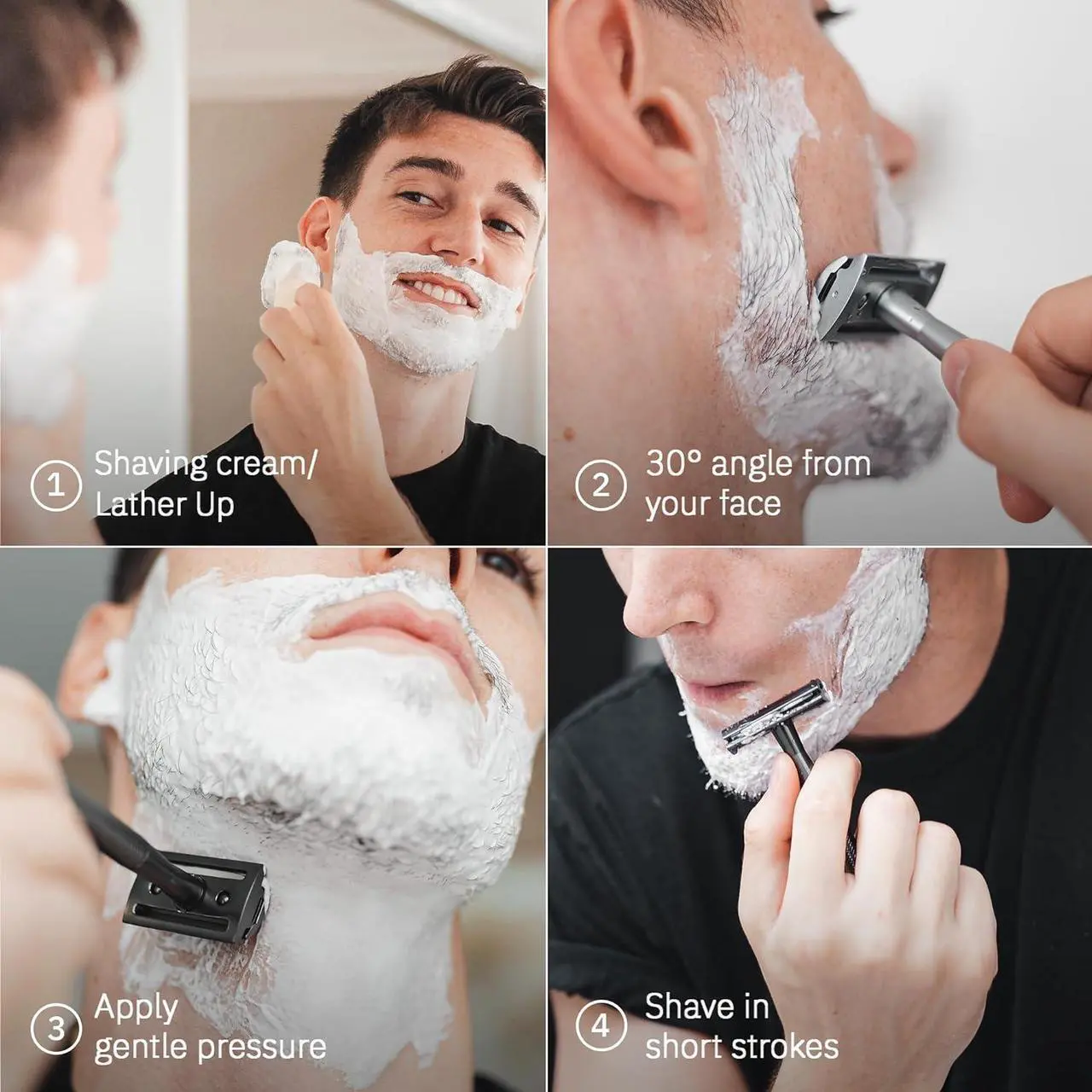 Alt view image 4 of 7 - BOVEM Align Razor  Premium Single Blade Razors For Men, Double Edge Razor Blade, Safety Razor for Face and Beard, Shaving Razors for Men with Razor Stand and 5 Blade Refill (Classic Silver)