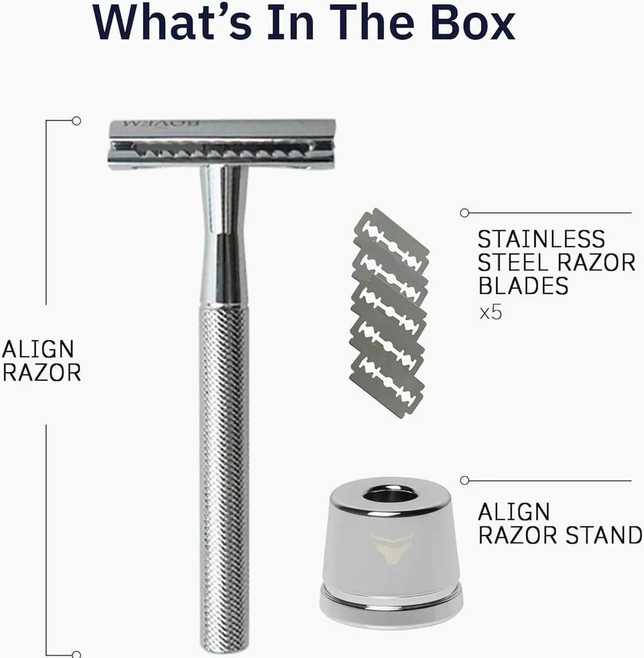 Alt view image 6 of 7 - BOVEM Align Razor  Premium Single Blade Razors For Men, Double Edge Razor Blade, Safety Razor for Face and Beard, Shaving Razors for Men with Razor Stand and 5 Blade Refill (Classic Silver)