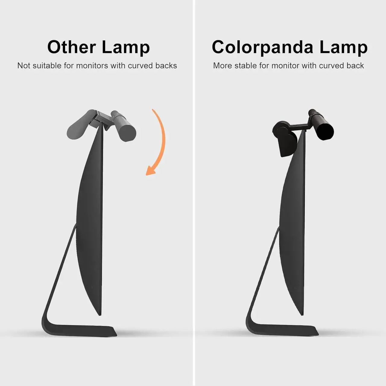 Alt view image 7 of 7 - RGB Monitor Light Bar, LED Dual Light Source Adjustable Cool Mix Warm Light Color Temperature Eye Protection Anti-Glare Desk Lamp Touch Control for Home Office PC Computer Work with Alexa