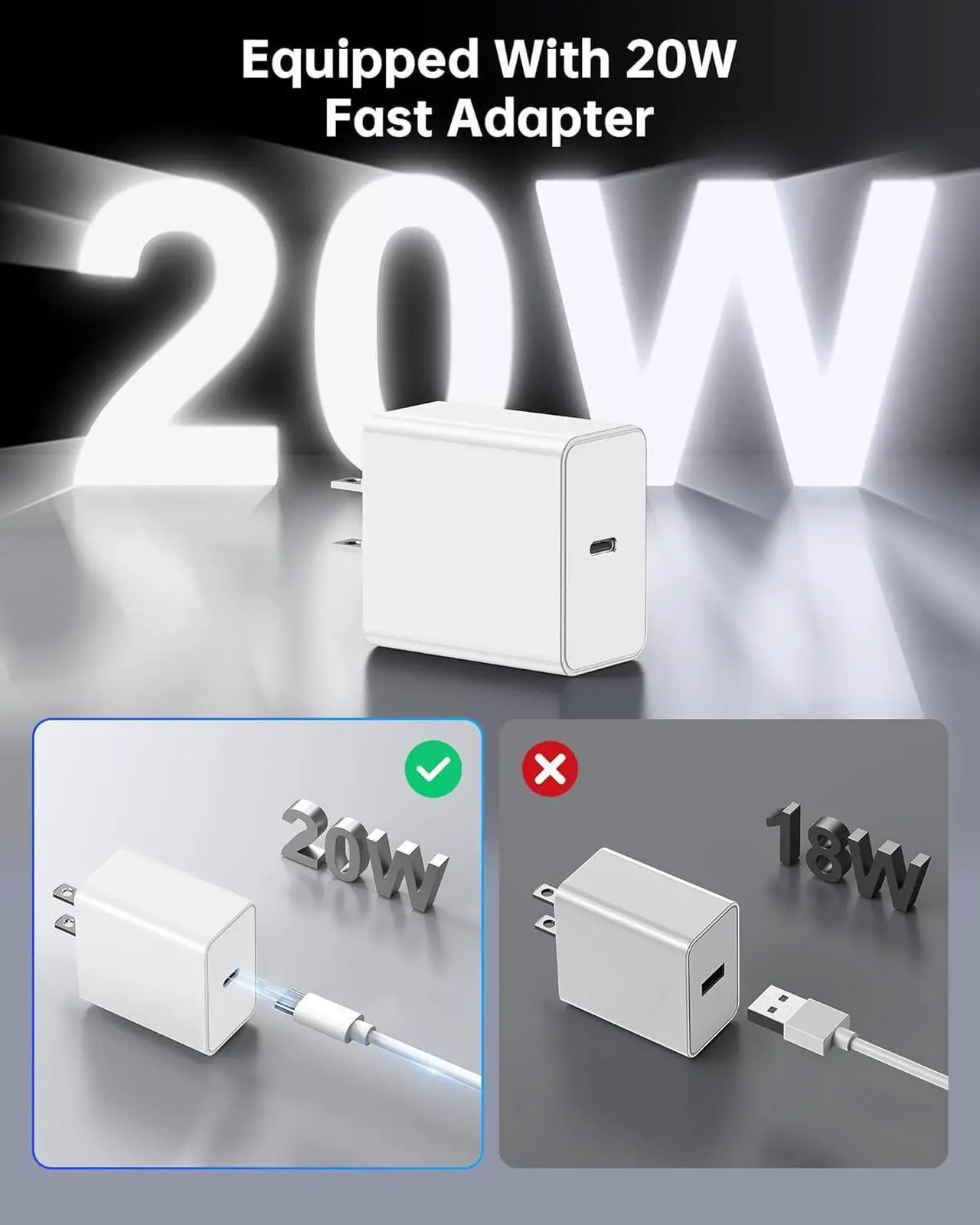 Alt view image 4 of 7 - Facbiny Foldable 3-in-1 Magsafe Charger Stand with 20W Adapter, Aluminium Alloy Magnetic Wireless Charging Station for iPhone 15/14/13/12 Series, Apple Watch 2 to 9/Ultra/SE, AirPods (Silver)