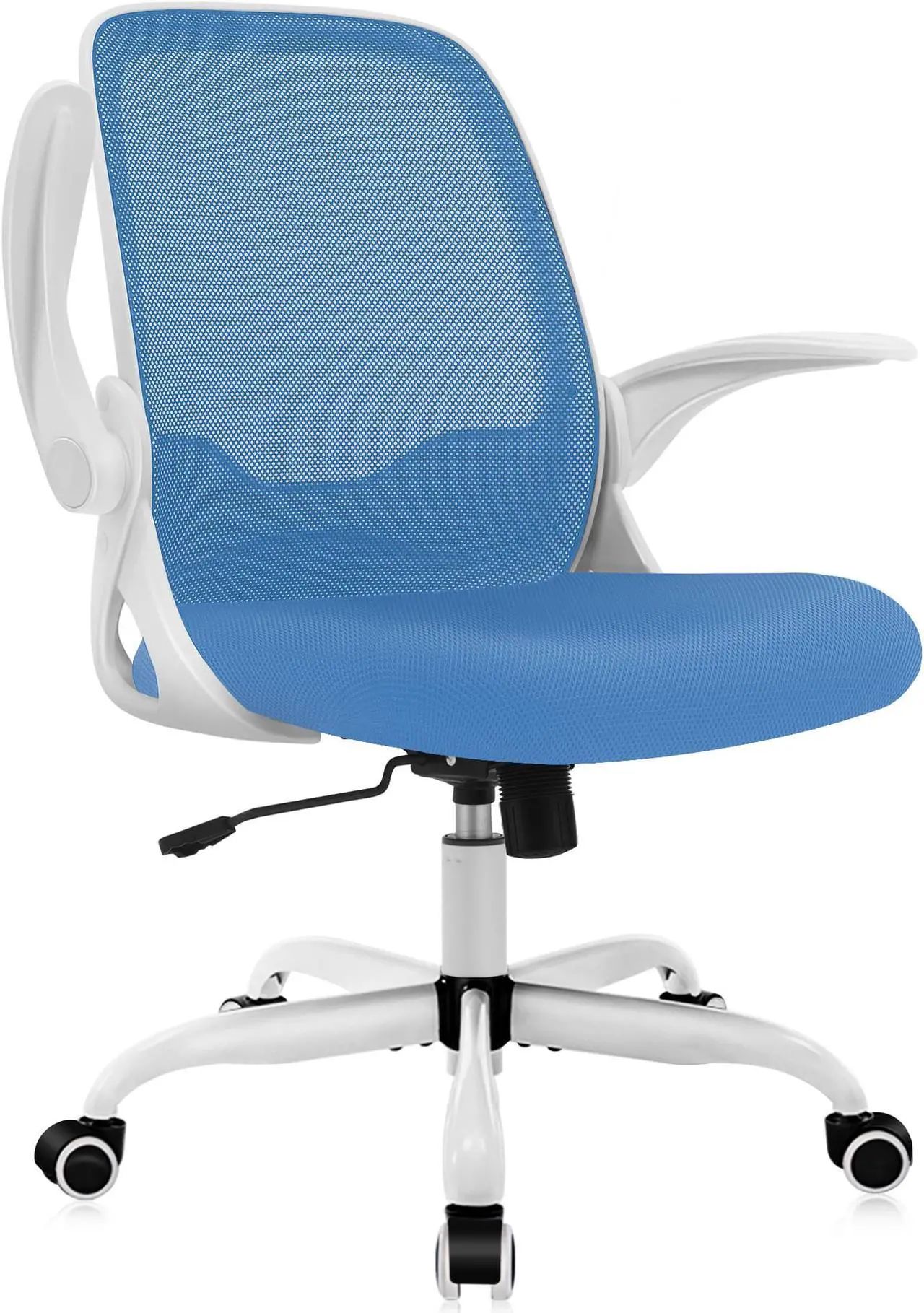 Main image of Primy Office Chair, Ergonomic Desk Chair with Lumbar Support and Height Adjustable Swivel Computer Chair with Flip-up Arms (C-Blue)