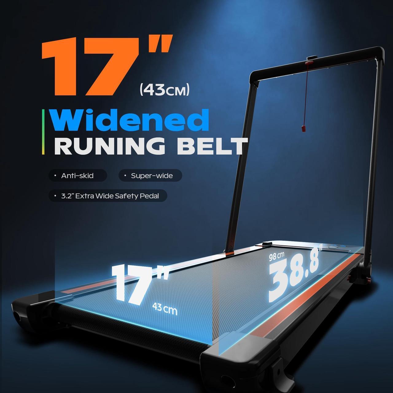 Alt view image 3 of 7 - Under Desk Treadmill, Walking Pad 3 in 1 Folding Treadmill, Walking Jogging Treadmills for Home Office, 2.5HP Low-Noise Treadmill LED Display and Knob Speed Adjustment