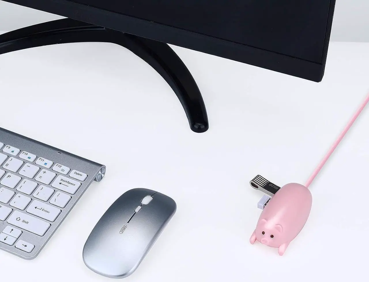 Alt view image 7 of 7 - Cute USB Hub, JoyReken Pink Mom Pig USB Hub with 3 Piglet Decoration Lids, Great Gifts for Pig Lovers Cute Pig Stuff Pig Decorations Animal Hub Pink Computer Accessories