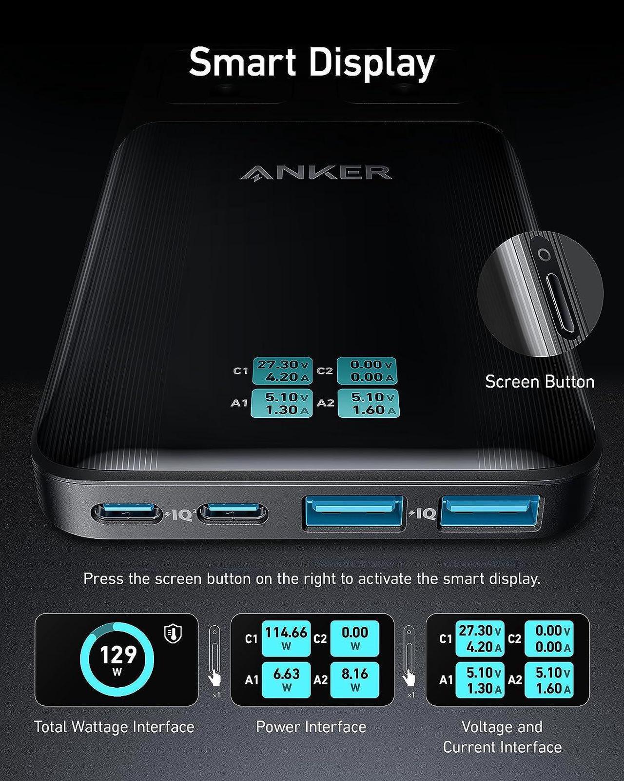 Alt view image 5 of 6 - Prime 6-in-1 USB C Charging Station 140W Compact Power Strip for Work and Travel 5 ft Detachable Extension Cord with 6 Ports for iPhone 15/15 Plus/15 Pro/15 Pro Max(Non-Battery Non-Wireless)
