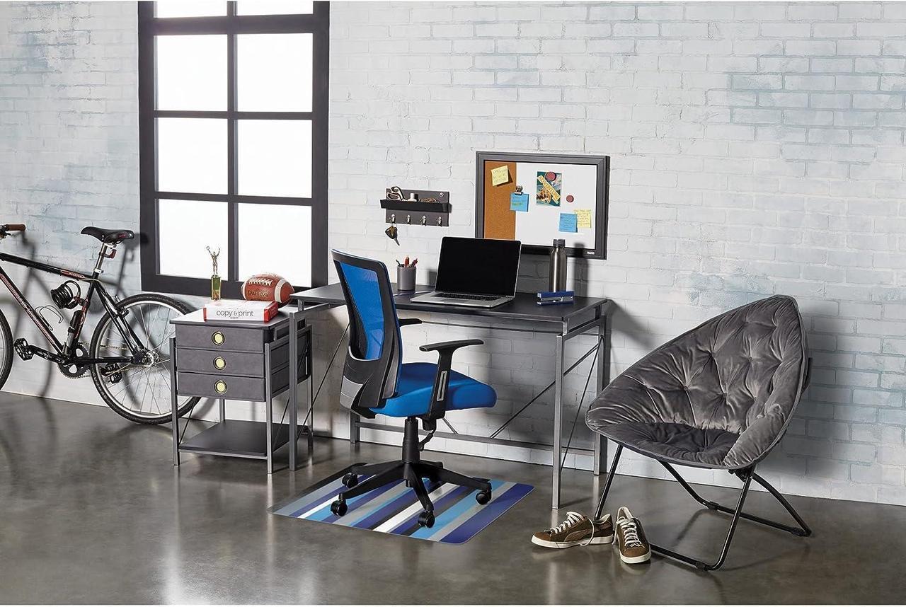 Alt view image 7 of 7 - Brenton Studio® Radley Mesh Low-Back Task Chair, Blue/Black