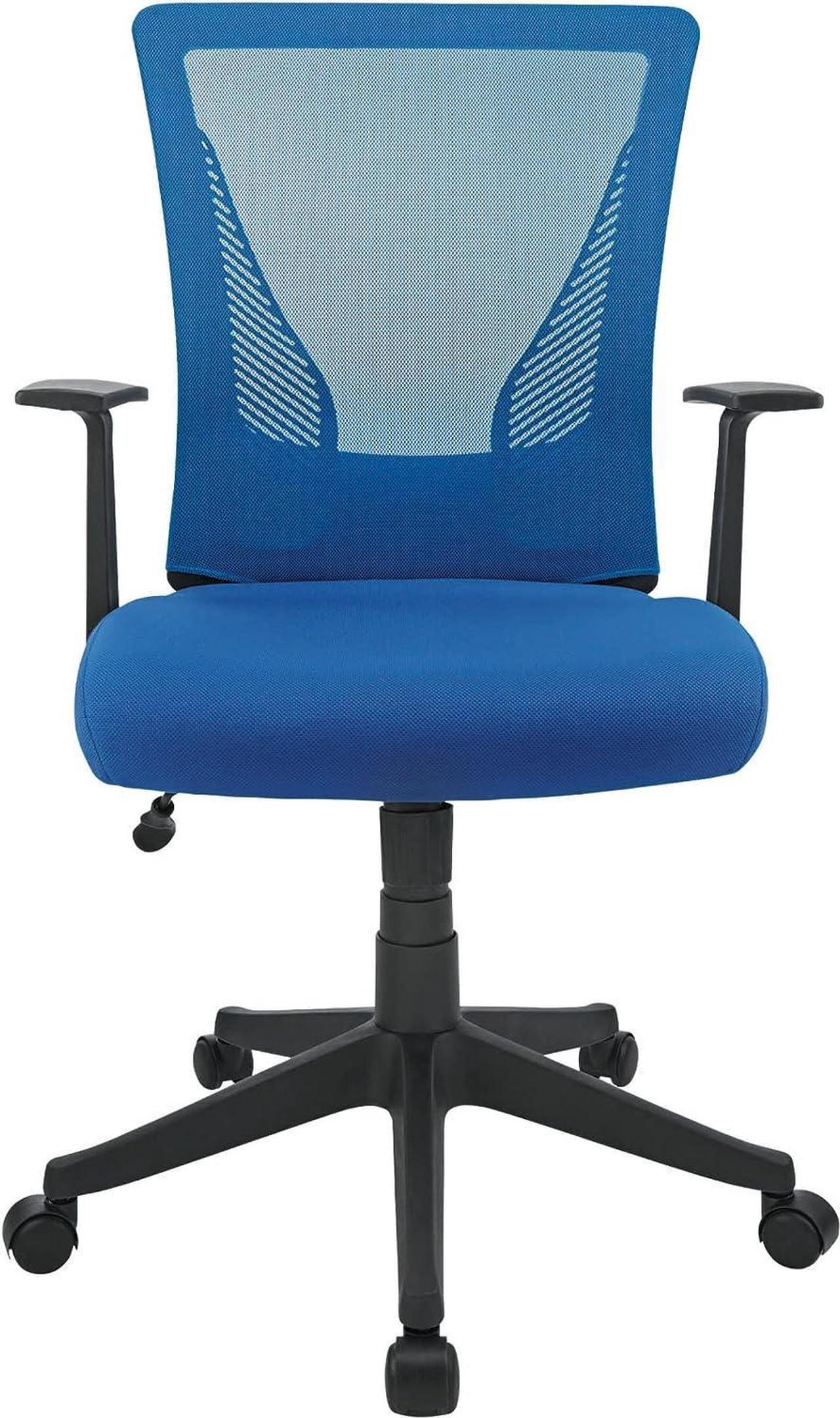 Alt view image 2 of 7 - Brenton Studio® Radley Mesh Low-Back Task Chair, Blue/Black