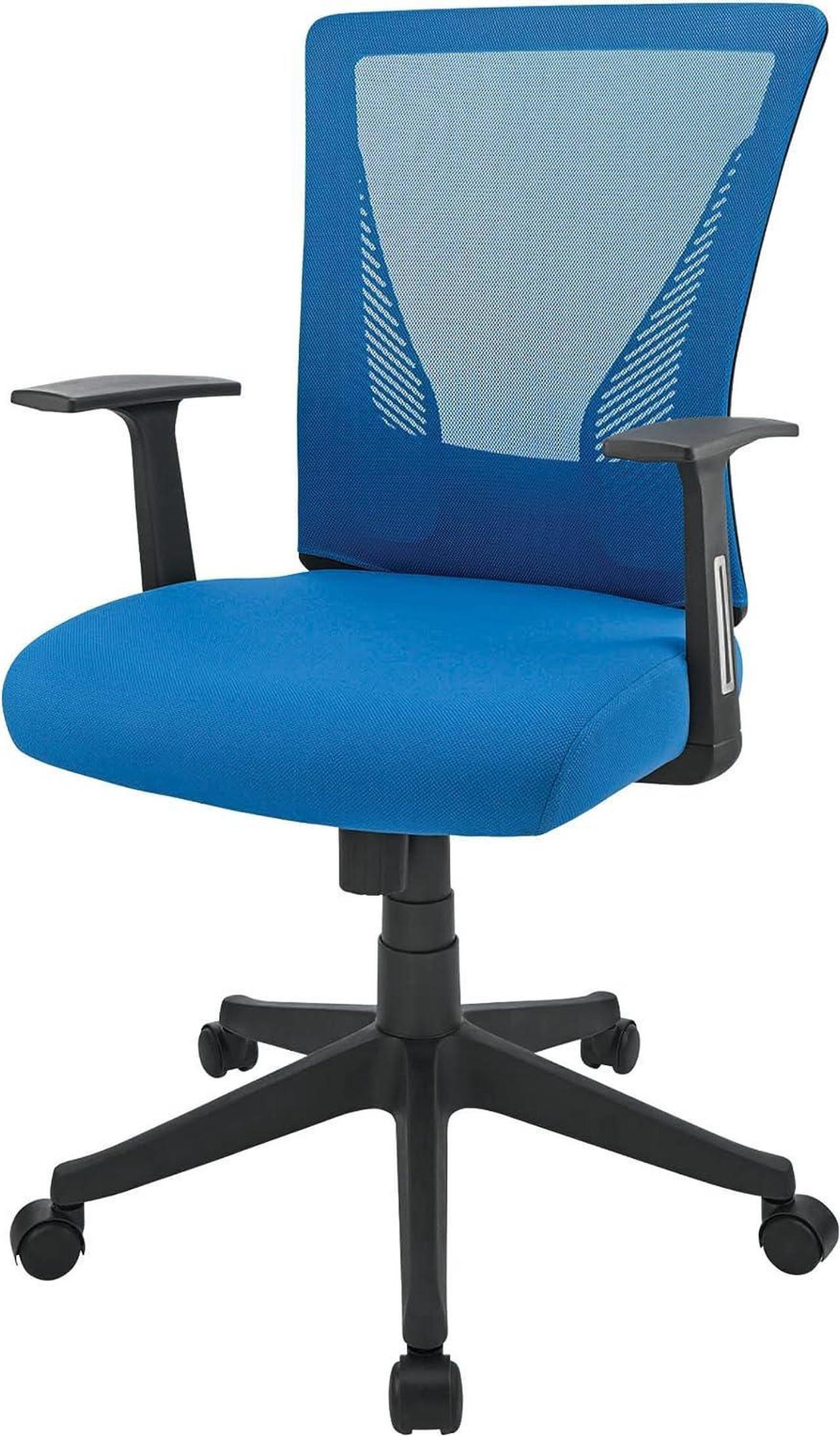 Alt view image 3 of 7 - Brenton Studio® Radley Mesh Low-Back Task Chair, Blue/Black