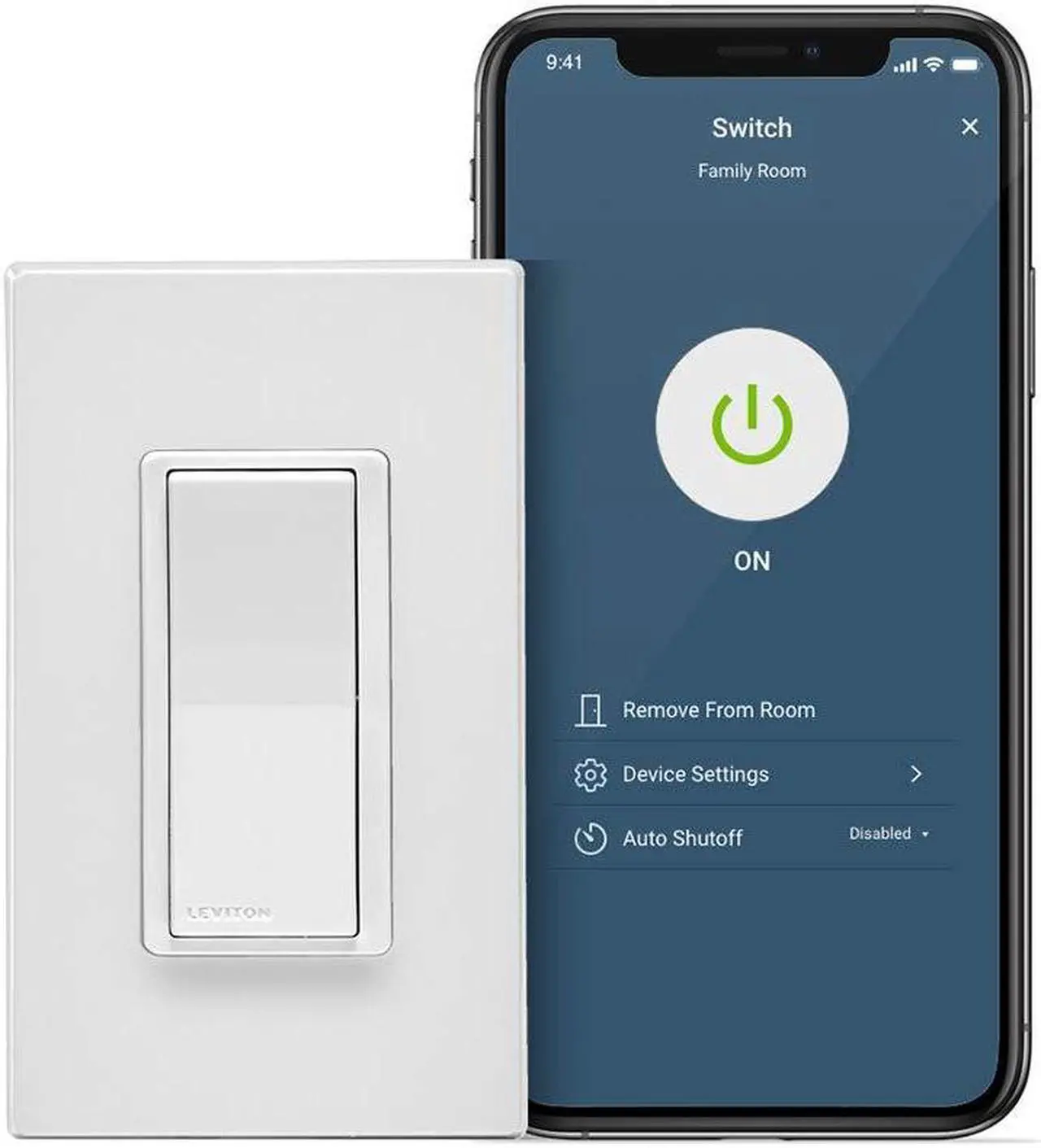 Main image of Leviton Decora Smart Switch, Wi-Fi 2nd Gen, Neutral Wire Required, Works with Matter, My Leviton, Alexa, Google Assistant, Apple Home/Siri & Wired or Wire-Free 3-Way, D215S-2RW, White