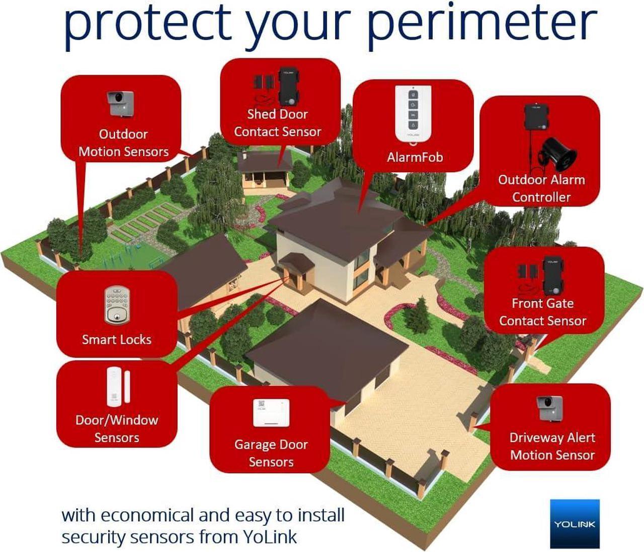 Alt view image 3 of 7 - LoRa Smart Outdoor Motion Sensor Starter Kit, Driveway Alert, Property Invasion/Tresspassing Detector, Email/SMS/Push Alerts, Alexa, IFTTT, Home Assistant: Includes (2) Sensors, (1) SpeakerHub
