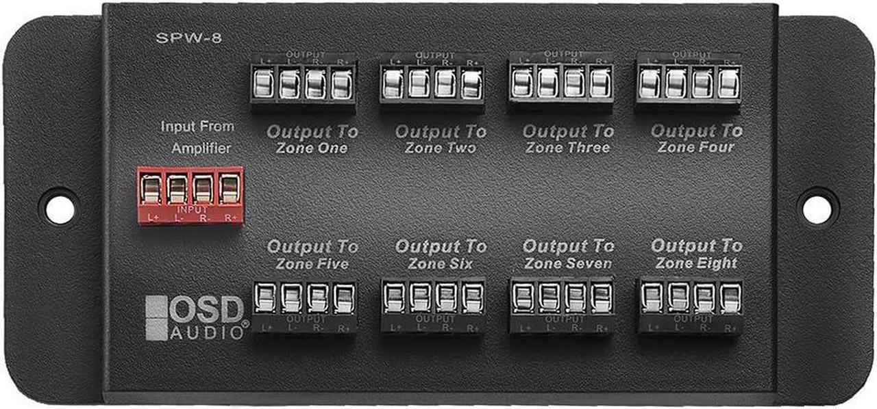 Main image of SPW8 Whole House Audio 8-Zone Speaker Distribution Panel Single Audio Input 300W Per Channel - OSD Audio