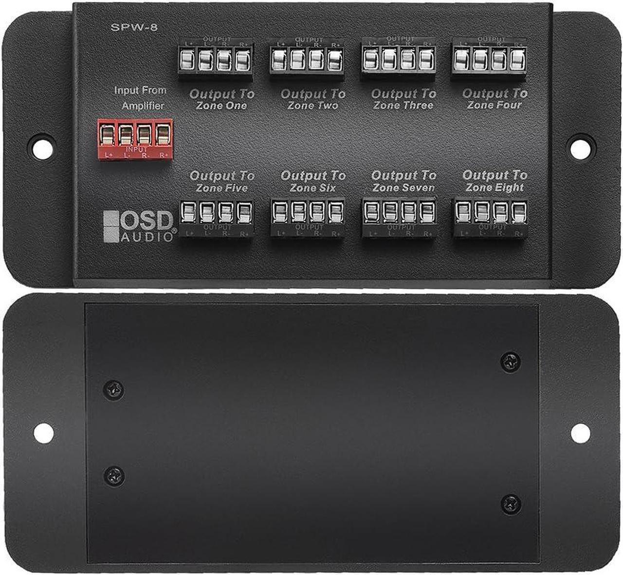 Alt view image 2 of 5 - SPW8 Whole House Audio 8-Zone Speaker Distribution Panel Single Audio Input 300W Per Channel - OSD Audio