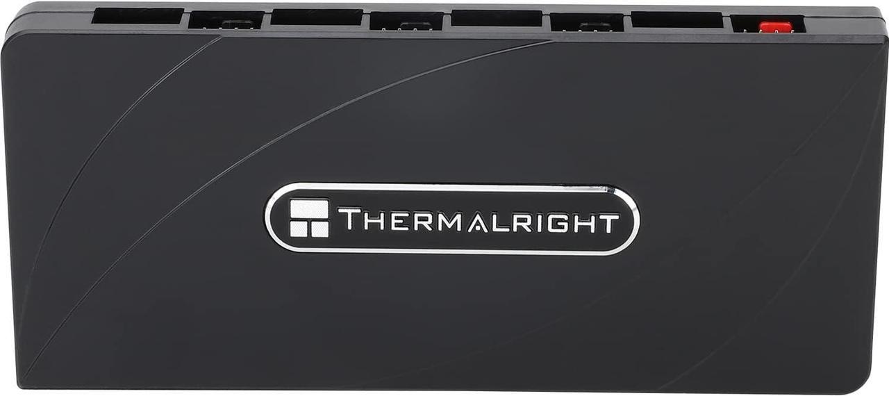 Alt view image 6 of 7 - Thermalright ARGB Fan HUB Controller Support 8 Groups of Fans, 8-Port 4 Pin PC Fan Controller, 5V-3Pin ARGB Fan Hub, Strong Paste+Magnetic Suction (12V 4-pin RGB is not Supported)