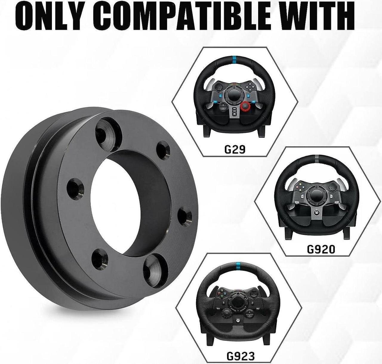 Alt view image 3 of 7 - Htostar Racing Steering Wheel Adapter Plate 70MM 2.75" Compatible With Logitech G29 G920 G923 Sparco Set