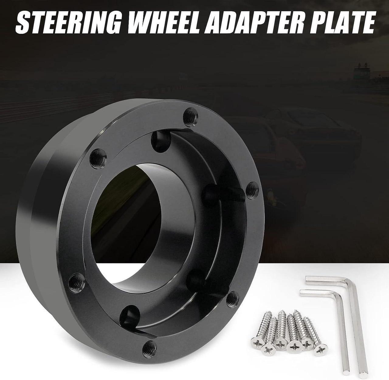 Alt view image 5 of 7 - Htostar Racing Steering Wheel Adapter Plate 70MM 2.75" Compatible With Logitech G29 G920 G923 Sparco Set