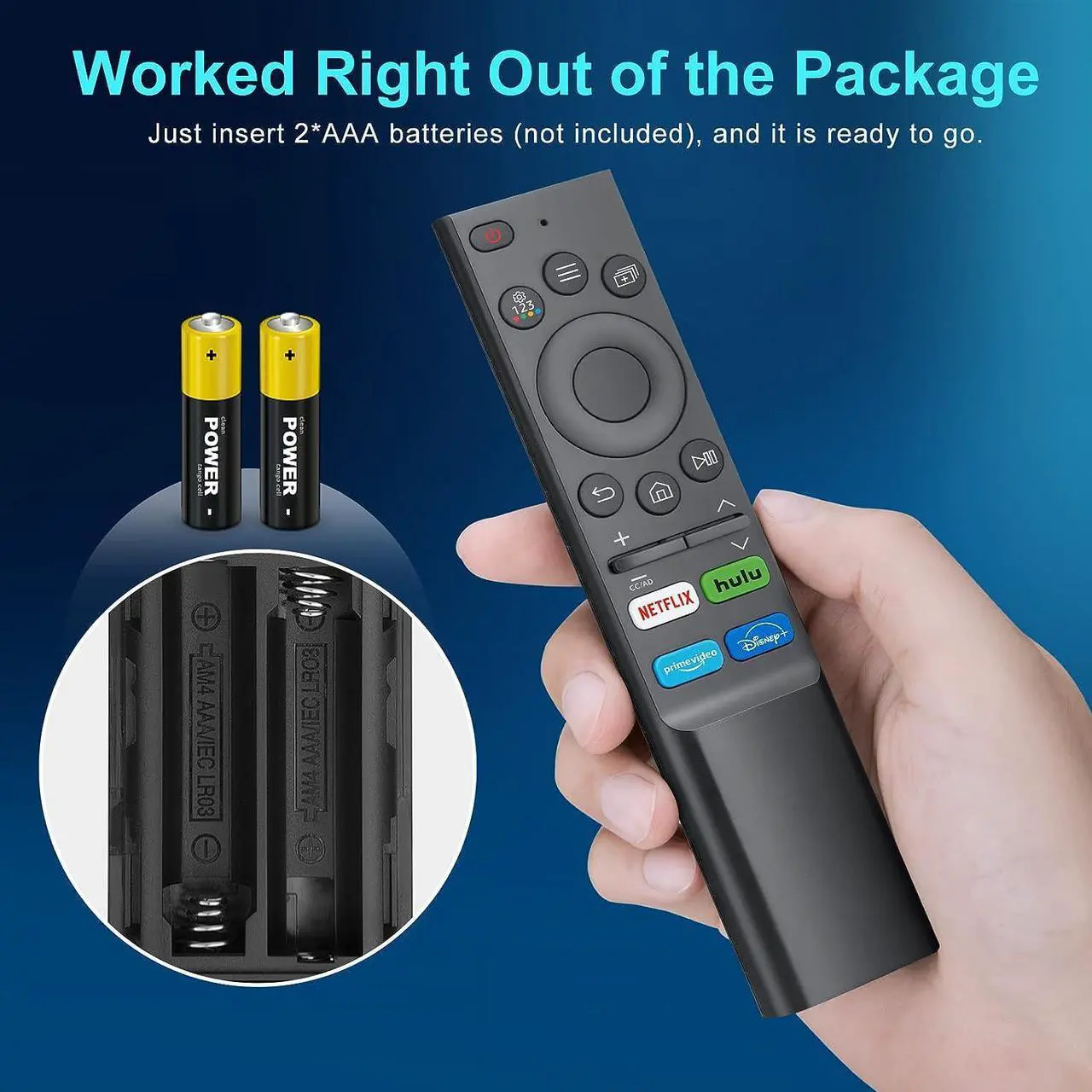 Alt view image 6 of 7 - Universal Replacement Remote for Samsung-TV-Remote, Compatible All Samsung Frame Serif Crystal UHD Neo QLED OLED 4K 8K Smart TVs Monitors G65B G7 G70B G85SB M70B M8 S55BG97