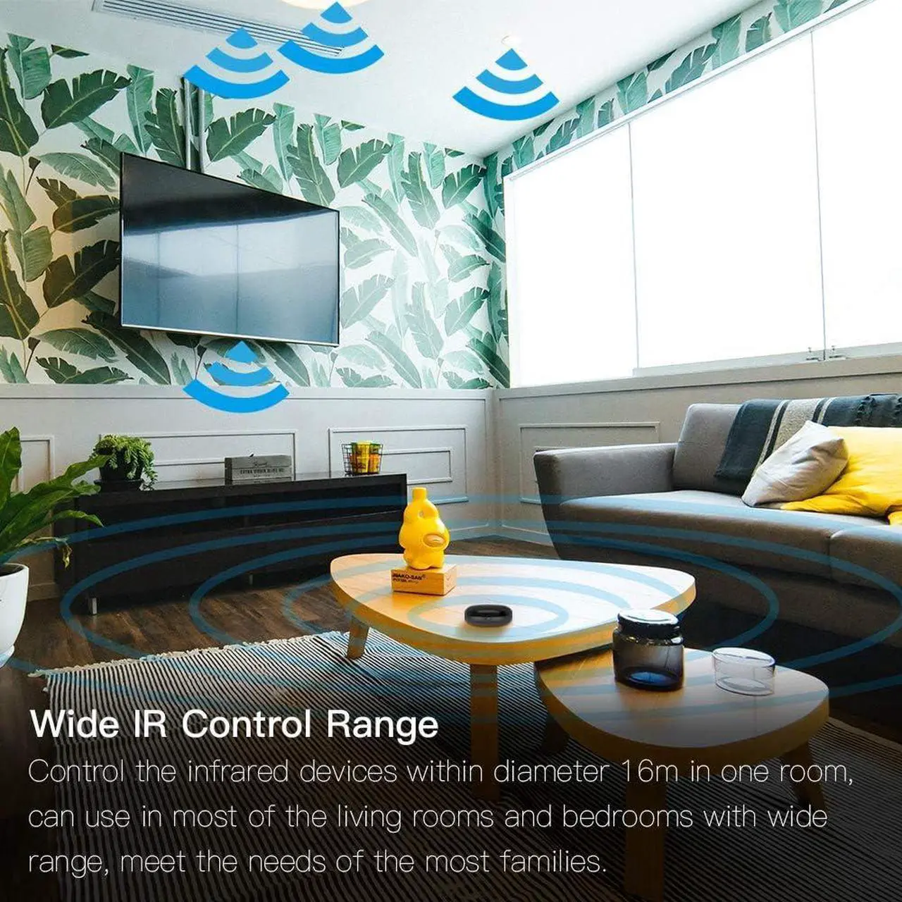Alt view image 5 of 6 - MOES WiFi Smart IR Remote Controller Smart Home Infrared Universal Remote Blaster,One for All Control AC TV DVD CD AUD SAT etc,Compatible with Alexa and Google Assistant,No Hub Required