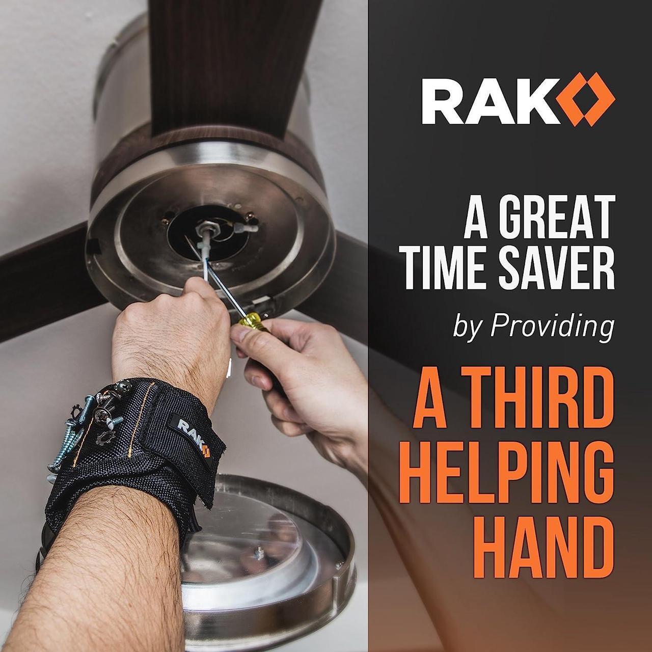 Alt view image 5 of 7 - RAK Magnetic Wristband for Holding Screws, Nails and Drill Bits - Birthday Gifts for Men - Made from Premium Ballistic Nylon with Lightweight Powerful Magnets - Cool Gadget Gifts for men