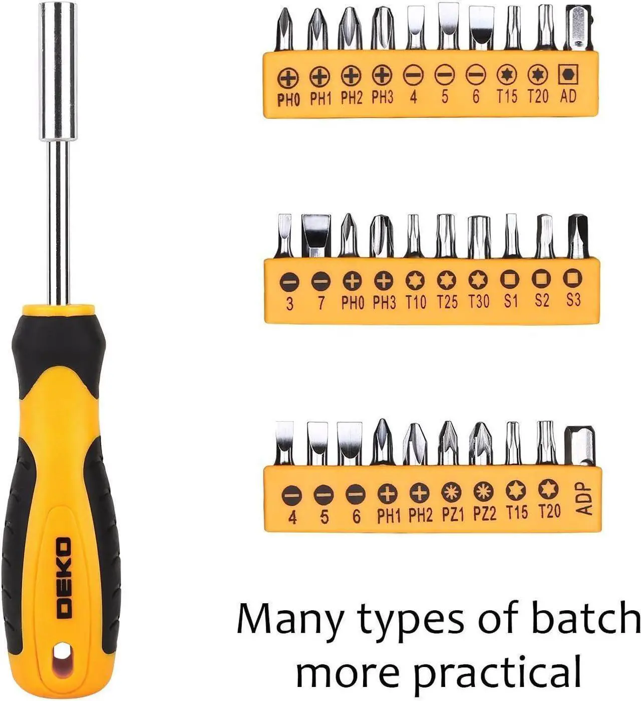 Alt view image 4 of 7 - DEKOPRO 100 Piece Tool Set,General Household Hand Tool Kit,with Plastic Toolbox Storage Case for Handyman,Home Maintenance