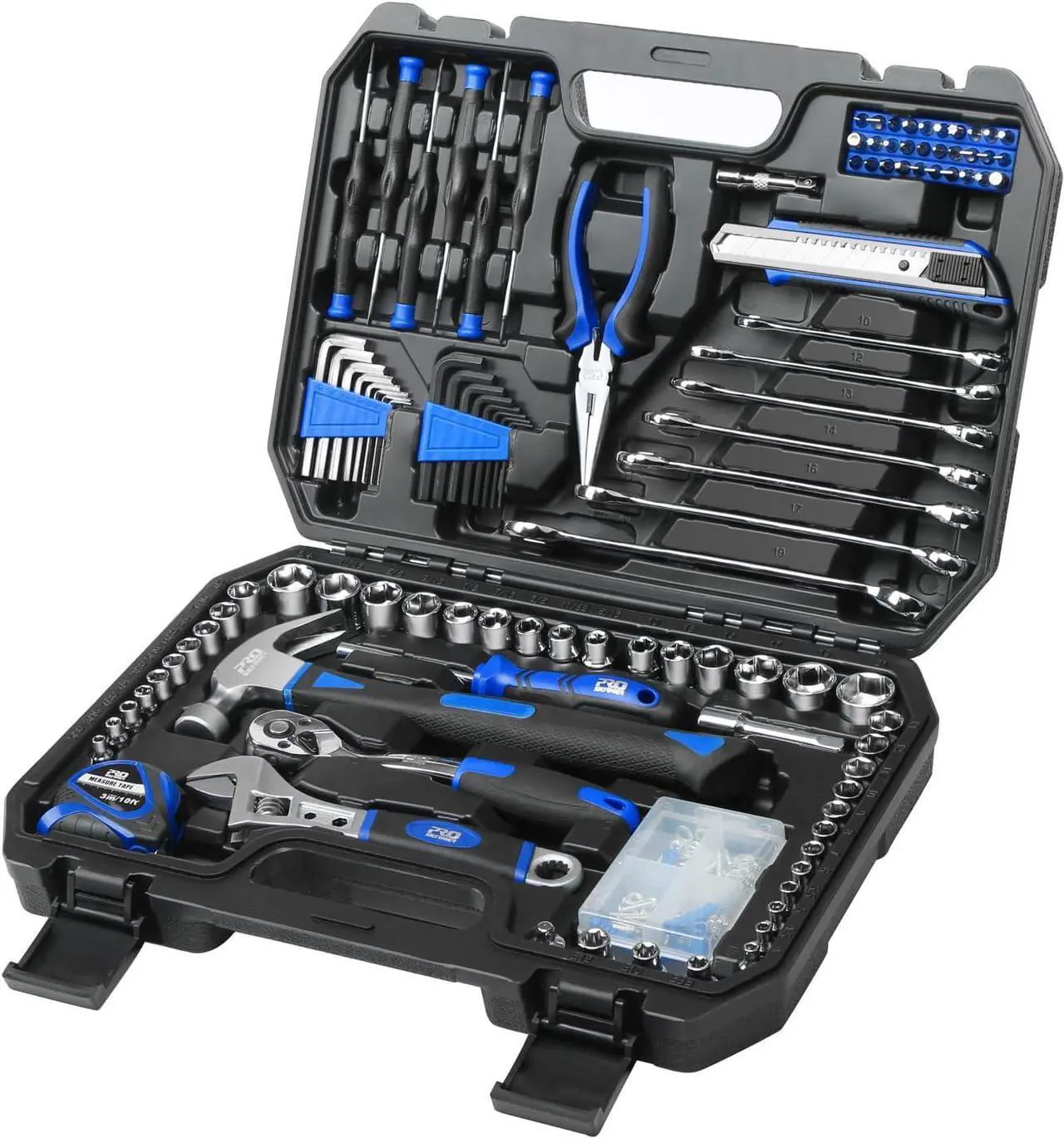 Main image of Prostormer 148-Piece Hand Tool Set, General Home and Auto Repair Tool Kit with Toolbox Storage Case for Mechanical Repair, DIY, Home Maintenance