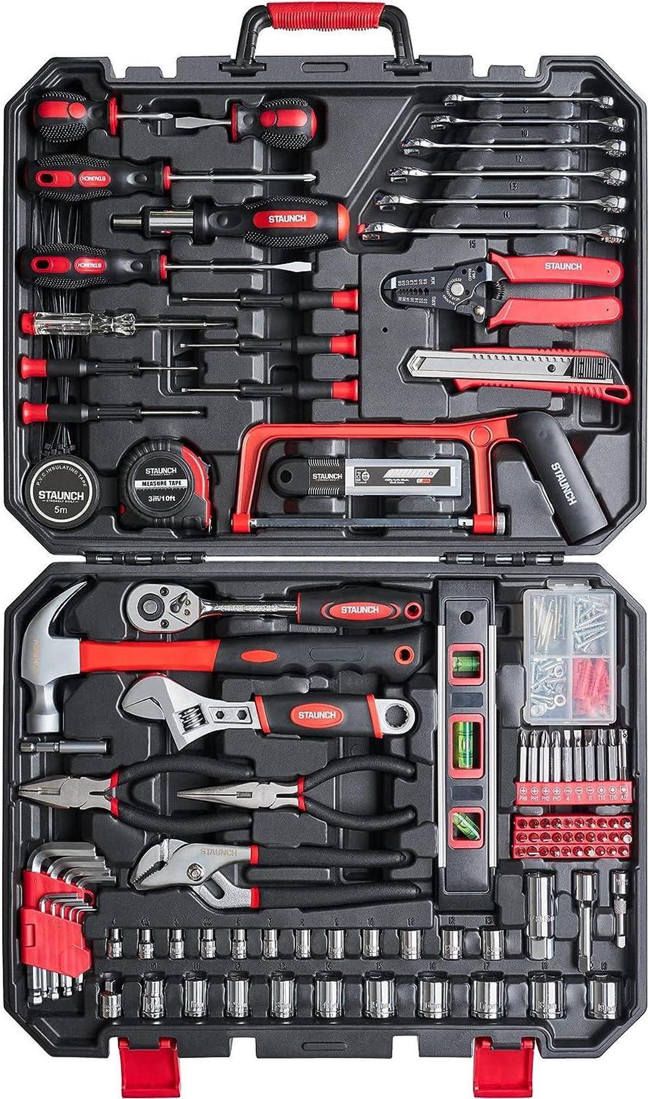 Alt view image 2 of 7 - Tool Kit | Staunch 200 Piece Home and Office Tool Set | Complete Starter Tool Kit Set & Organiser Tool Box With Tools Included | General Household Tool Kits For Home With DIY Tools In Tool Case