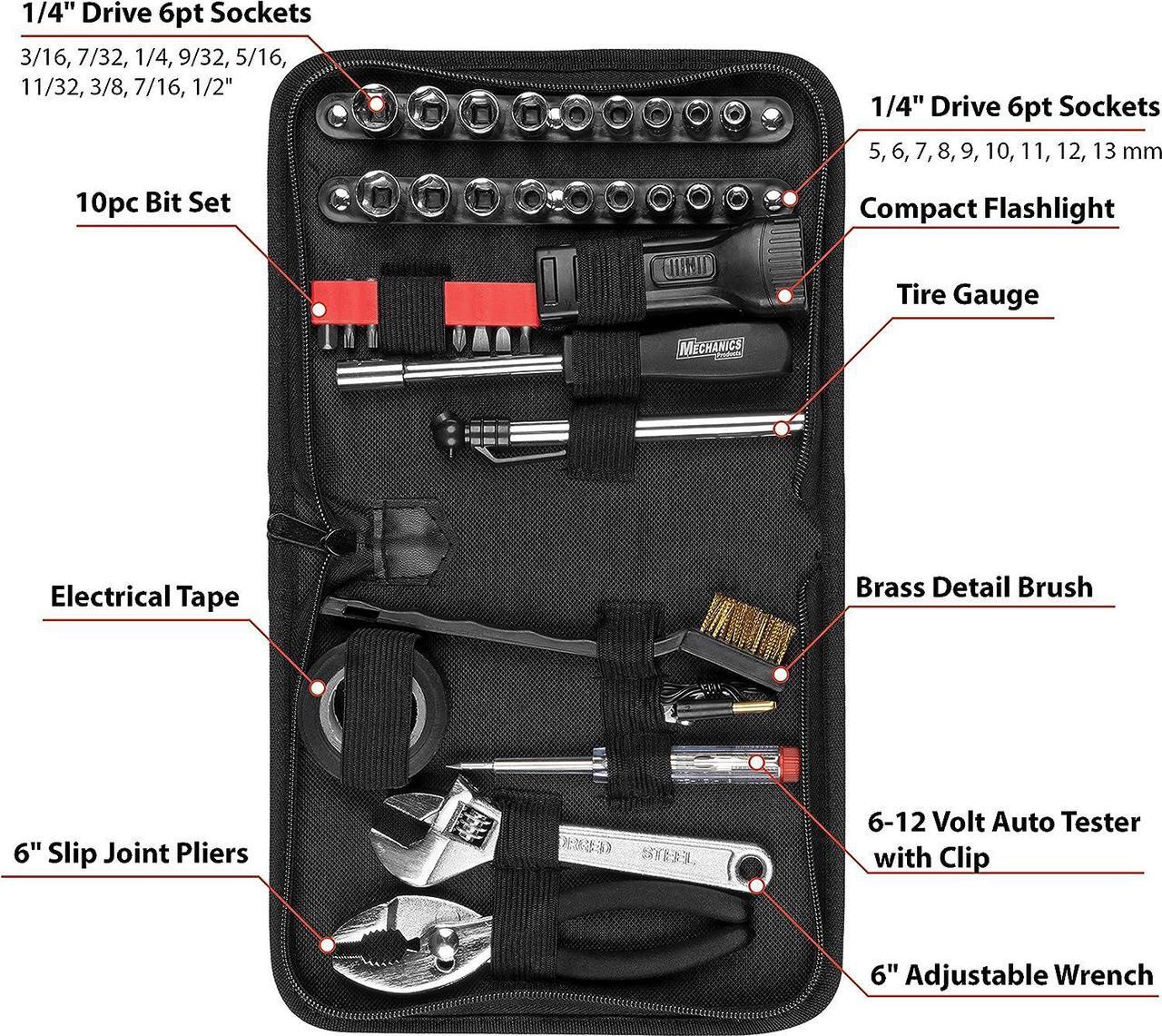 Alt view image 3 of 7 - Performance Tool W1197 38 Piece Compact Tool Set with Zipper Case