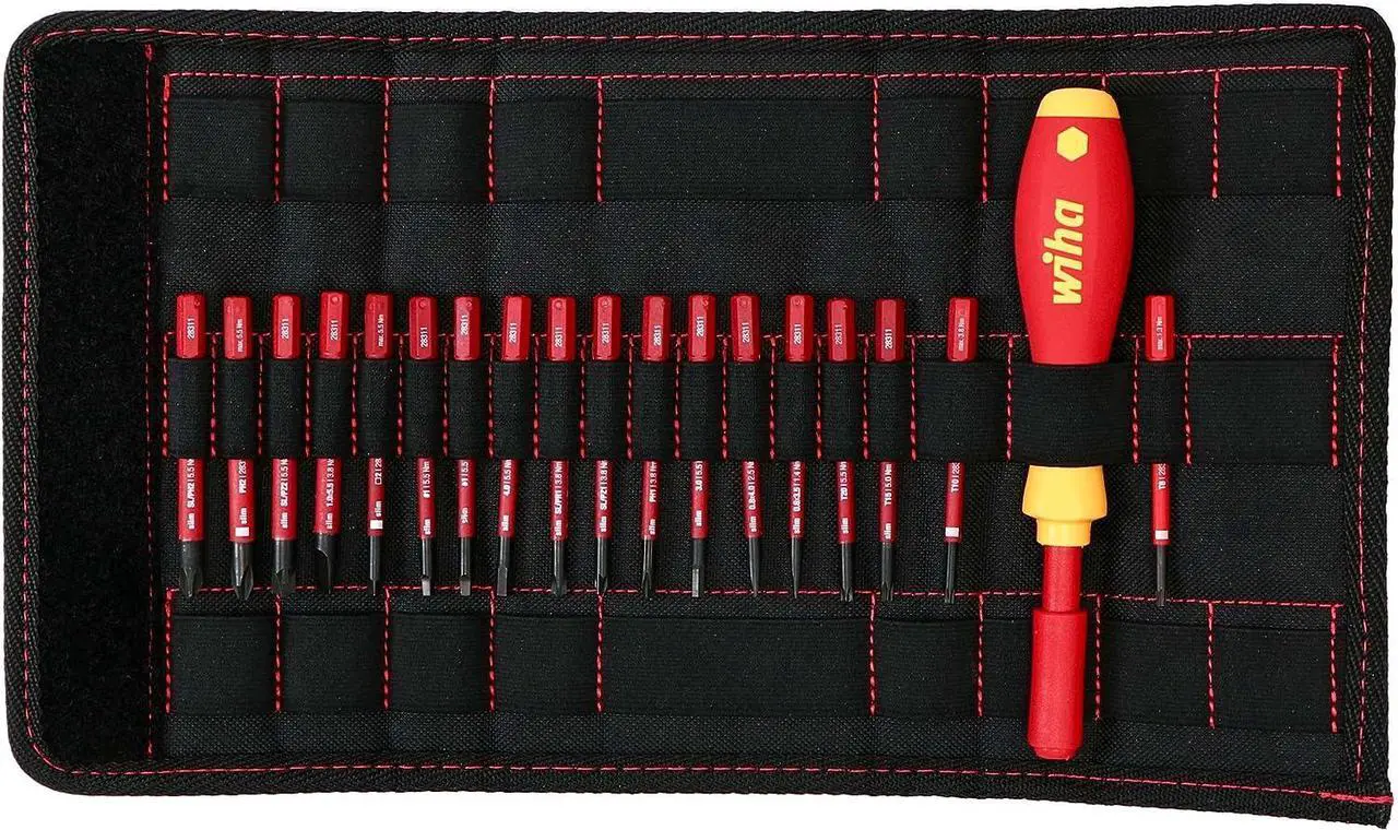 Alt view image 2 of 7 - Wiha 28398 19 Piece Insulated SoftFinish SlimLine Blade Set