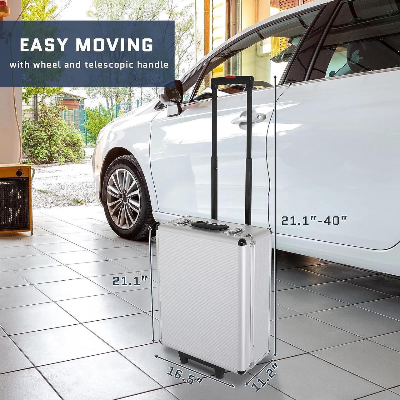 Alt view image 4 of 4 - Winado 799pcs Aluminum Trolley Case Tool Set, Complete Tool Box Set with Rolling Tool Box, Household Hand Tools Kit Portable
