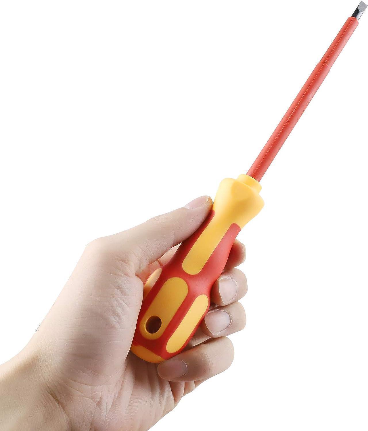 Alt view image 6 of 7 - uoboeuq 9 Piece 1000V Insulated Electrician Screwdrivers Set with Magnetic Tips, Slotted and Phillips Bits Non-Slip Grip, with 1 Test pen Electrical screwdriver set