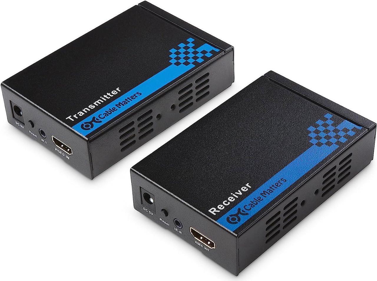 Main image of Cable Matters Wall Mount HDMI Extender (HDMI Over Ethernet Cable) with TCP/IP Support for 1-to-Many Setup - Up to 300 Feet