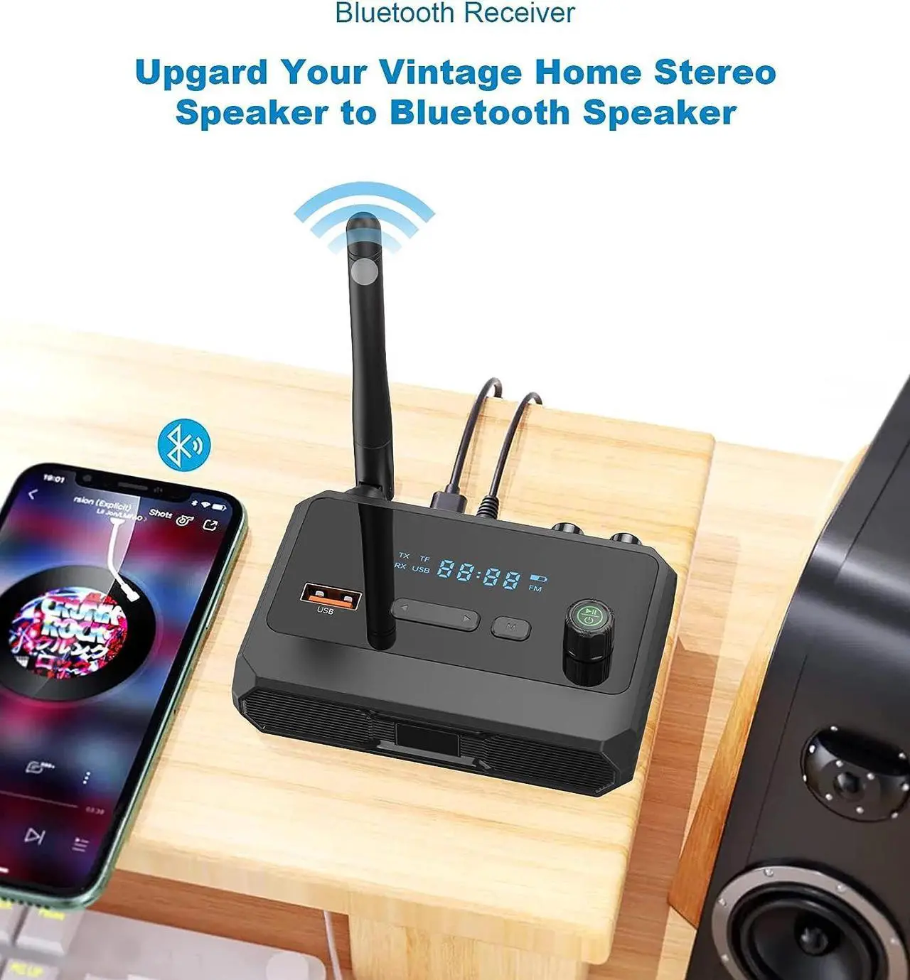 Kaiy bluetooth 5 3 receiver for home stereo aptx low latency hd