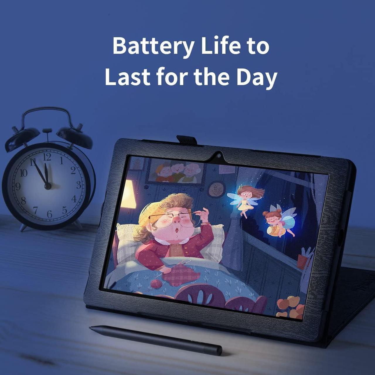Alt view image 4 of 5 - Standalone Drawing Tablet, 10 Inch Drawing Tablet with Screen No Computer Needed, Android 12 Pen Display 4GB/64GB