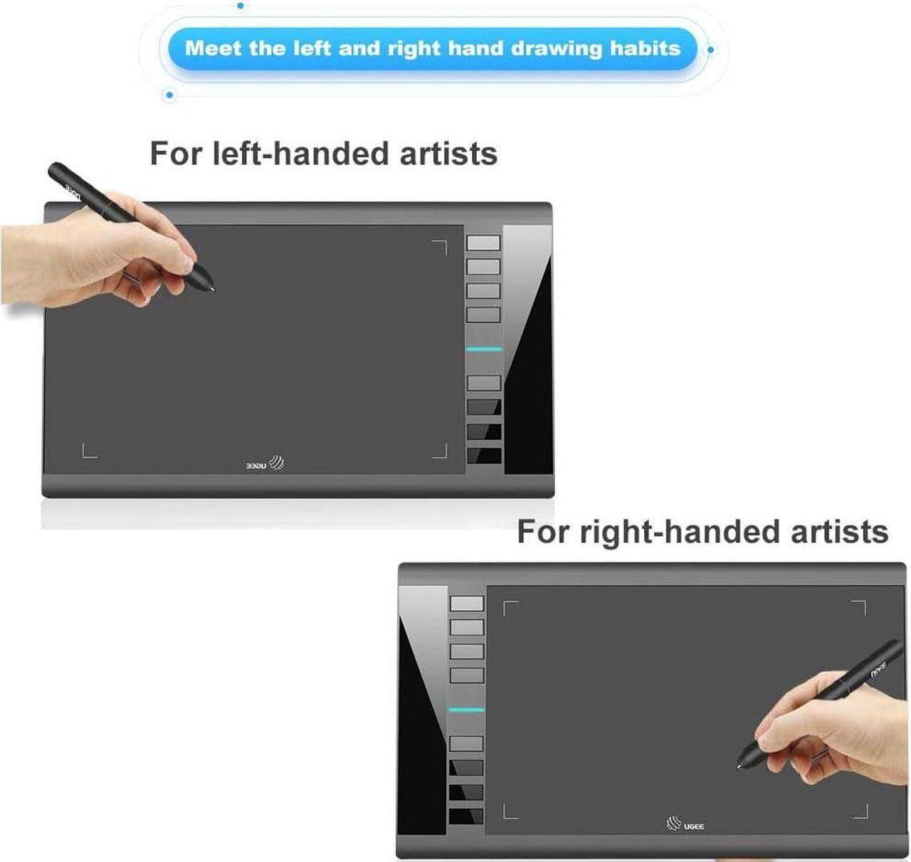 Alt view image 4 of 7 - UGEE Graphics Drawing Tablet, M708 V2 10x6 Inch Ultra Thin Large Graphics Drawing Tablets Art Pad with 8 Hot Keys 8192 Level Battery-Free Stylus for Win/Mac/Android, Creation Sketch, Online Teaching